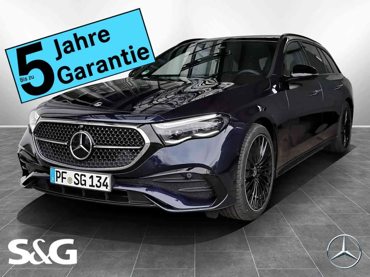 Mercedes-Benz E 220 d 4M T AMG MBUX+LED+360°+AHK+Pano+Standhz. Blau - 1