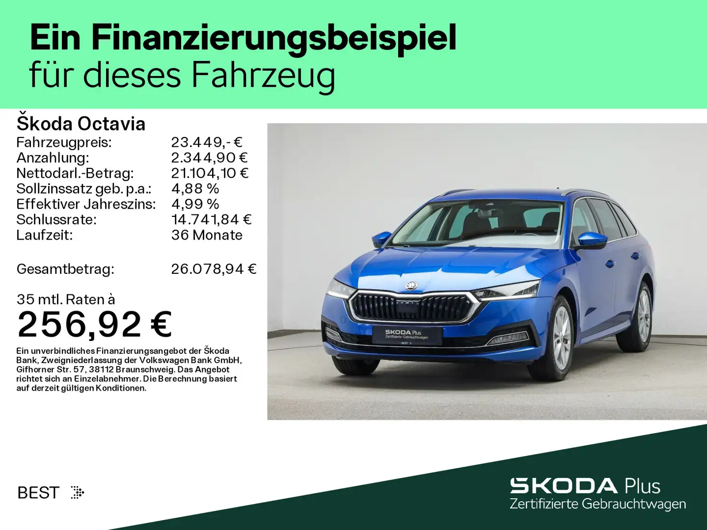 Skoda Octavia Combi 1.5 TSI STYLE*AHK*KAMERA*NAVI*HUD* Blau - 2