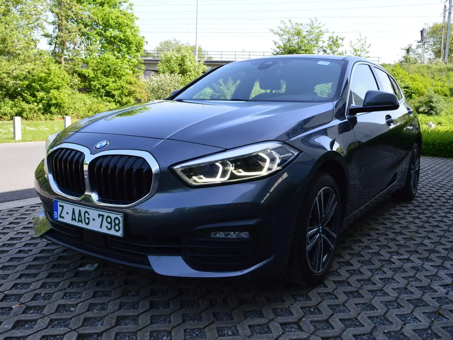 BMW 118 DA NAVI LEDER PDC CAMERA AUTOMATIC GARANTIE Gris - 1