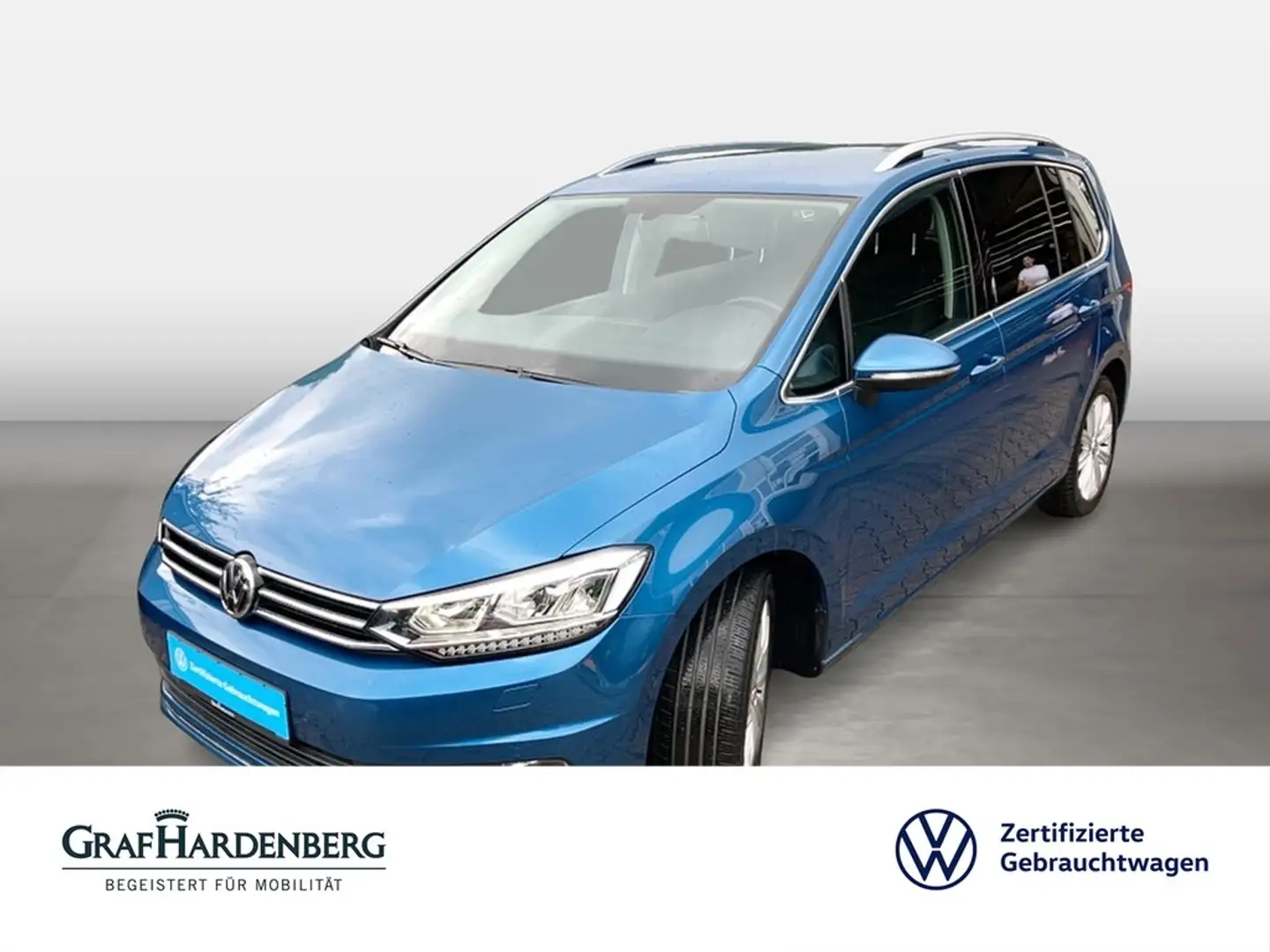 Volkswagen Touran Highline 1.4 TSI 7Sitze Navi AHK LED Blau - 1