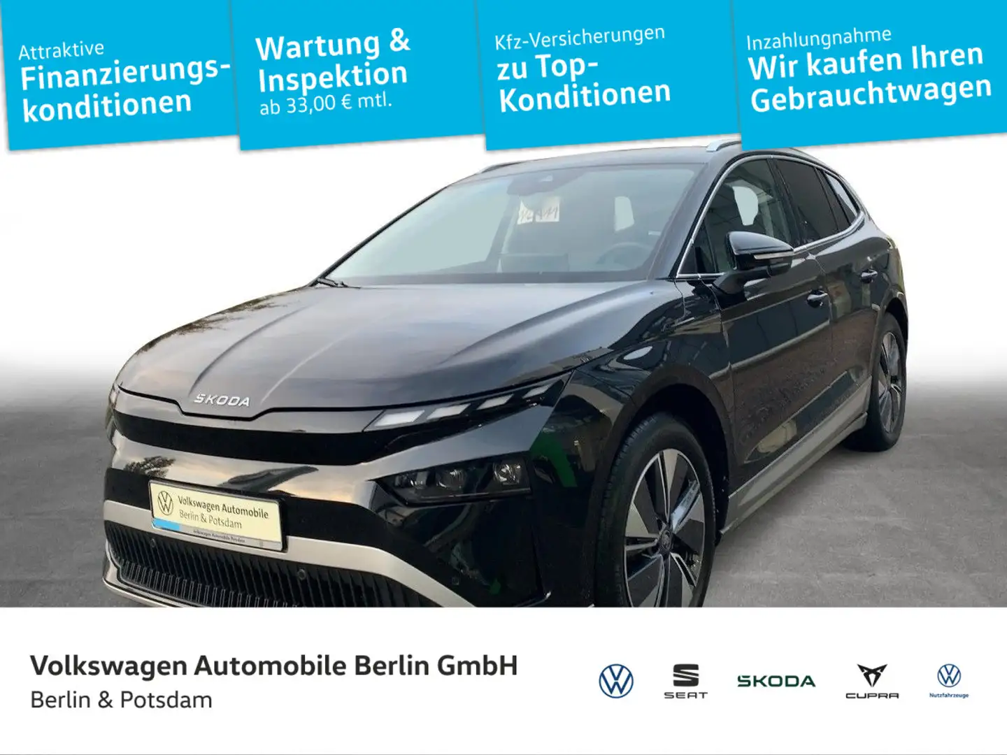 Skoda Enyaq 85 82 kWh Batterie Elektromotor 210 kW 1-G Schwarz - 1