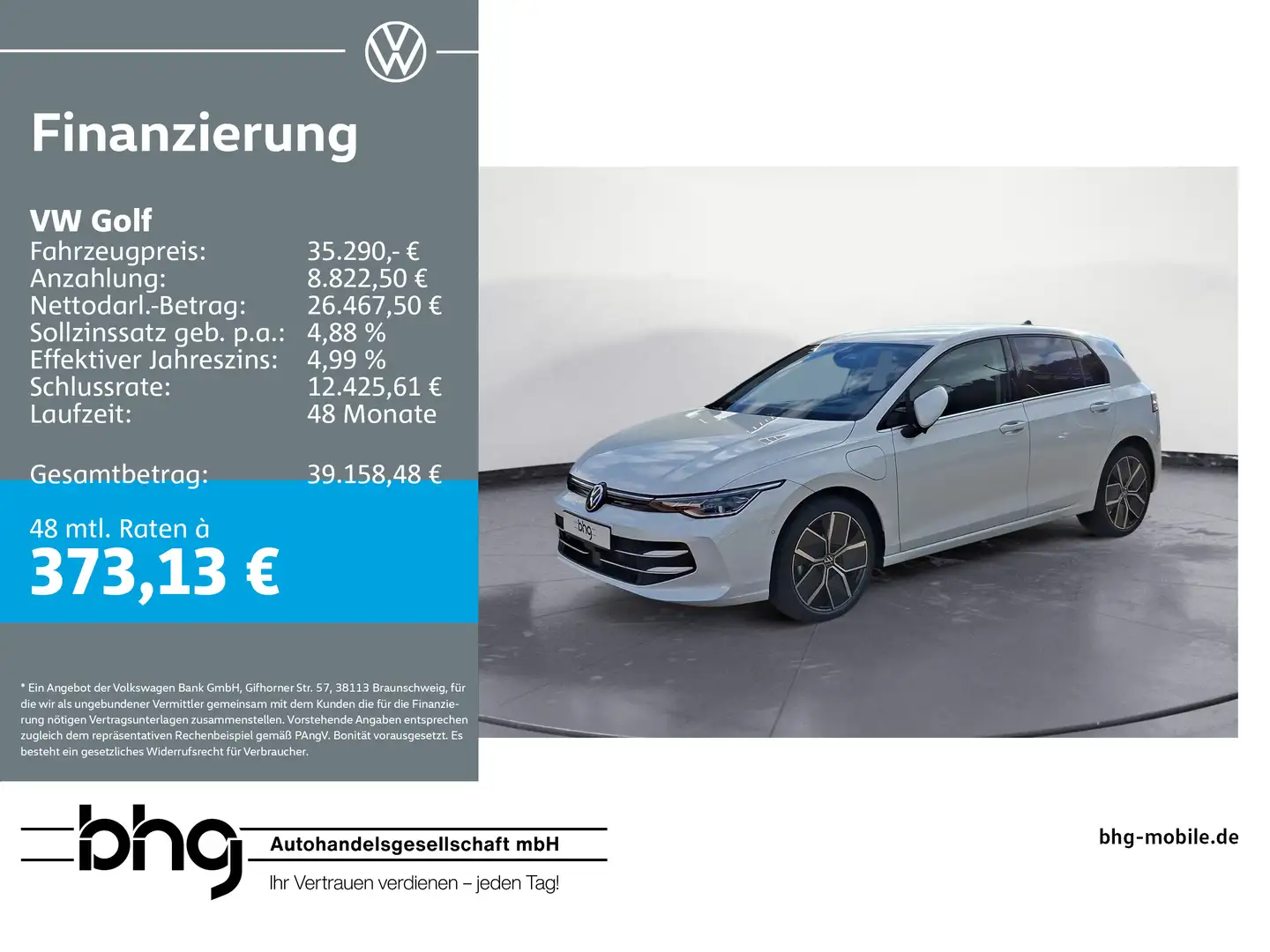 Volkswagen Golf 1.5 eHybrid OPF DSG Style Navi Weiß - 1