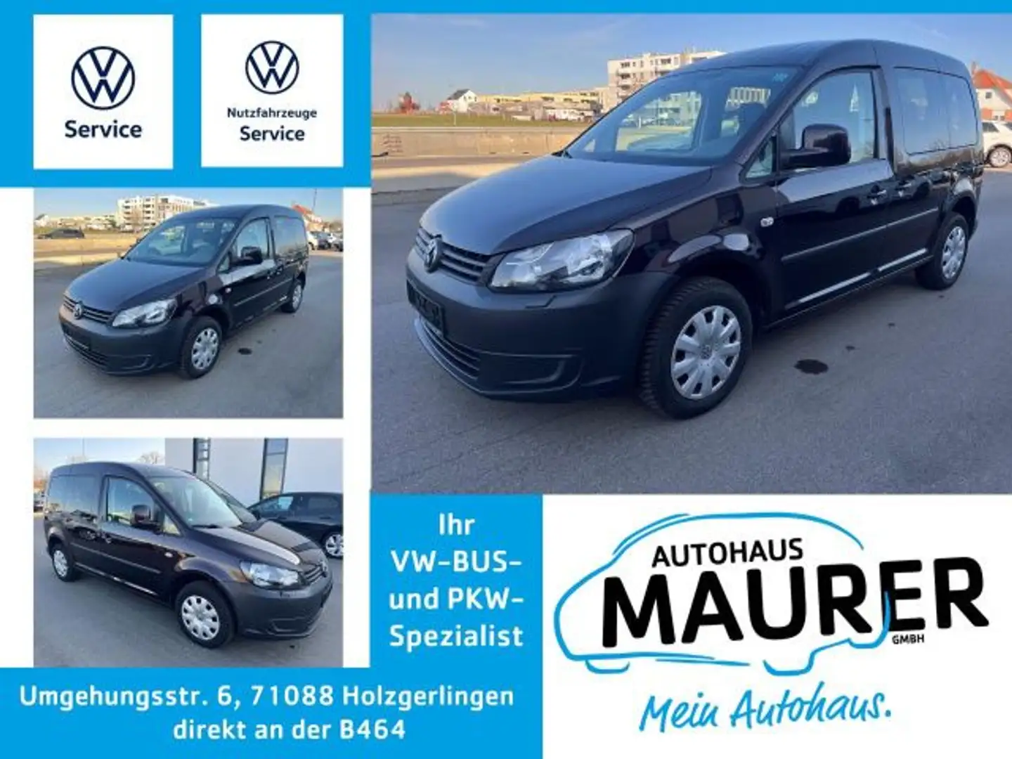 Volkswagen Caddy 1,6 TDI Trendline Sitzheizung Climatic PDC Nero - 1