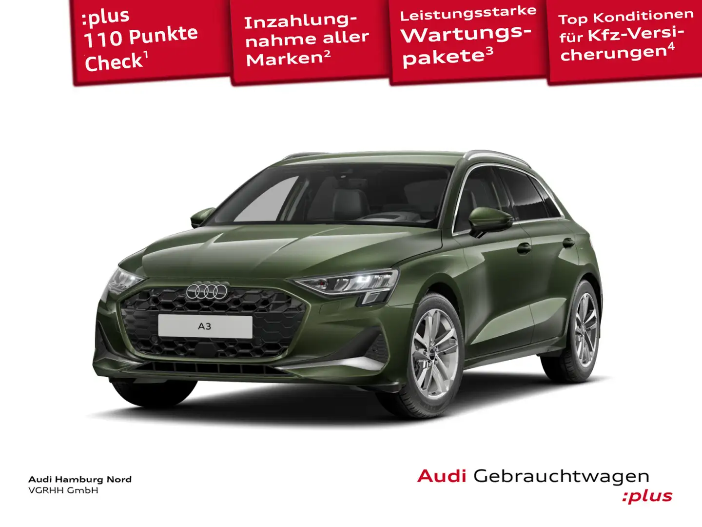 Audi A3 30 TFSI S tronic Navi AHK Standhzg Grün - 1