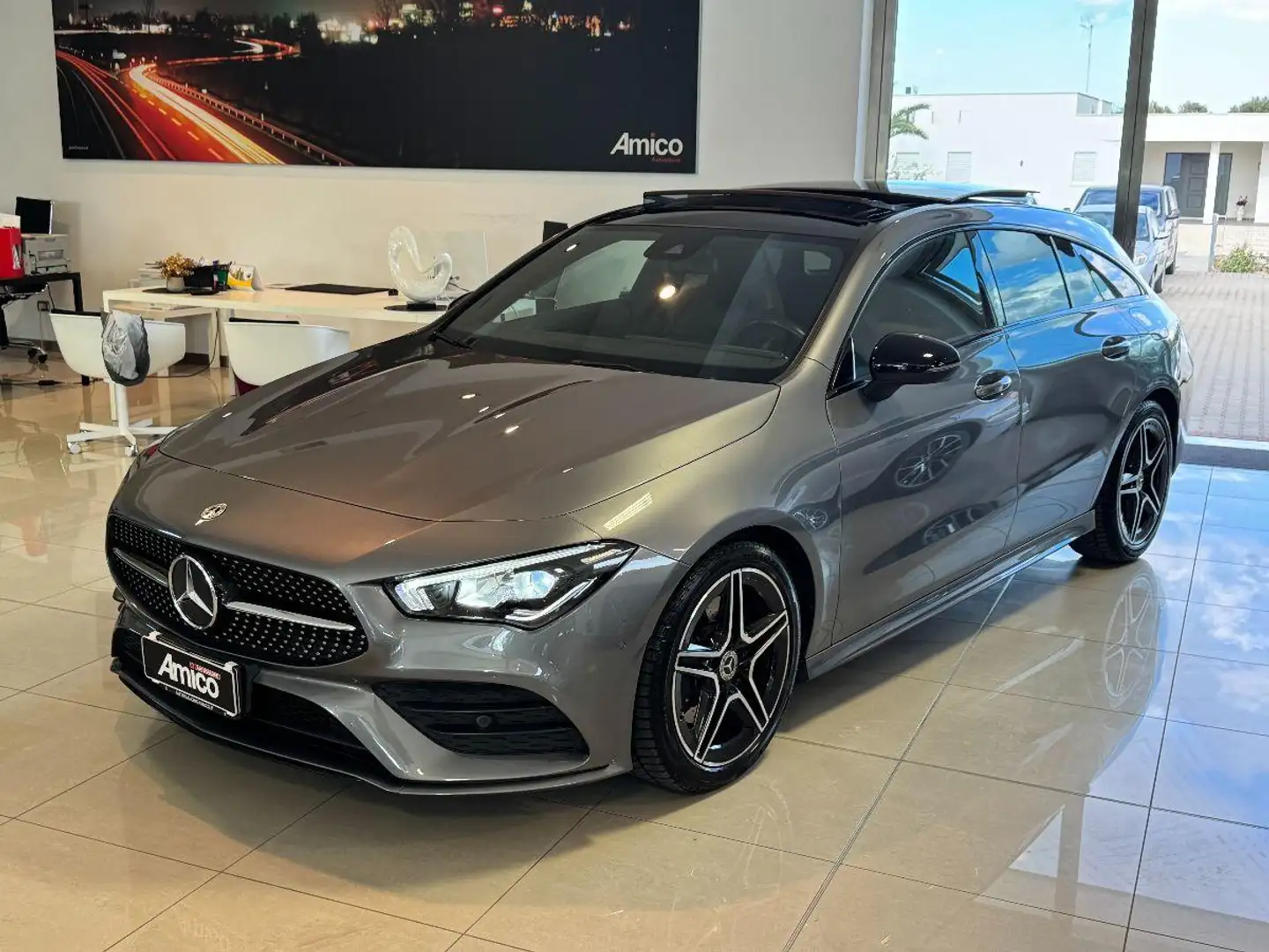 Mercedes-Benz CLA 200 d 4 Matic Premium AMG Tetto Pelle 2021 Gris - 2