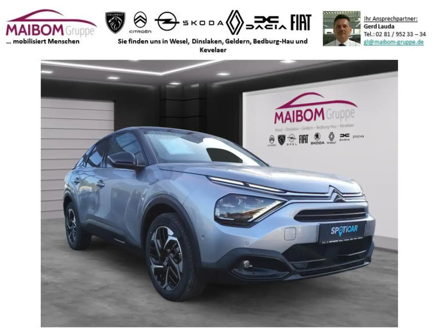 Citroen C4 PureTech 130 Stop&Start EAT8 SHINE TAGESZULASSUNG! Grau - 2