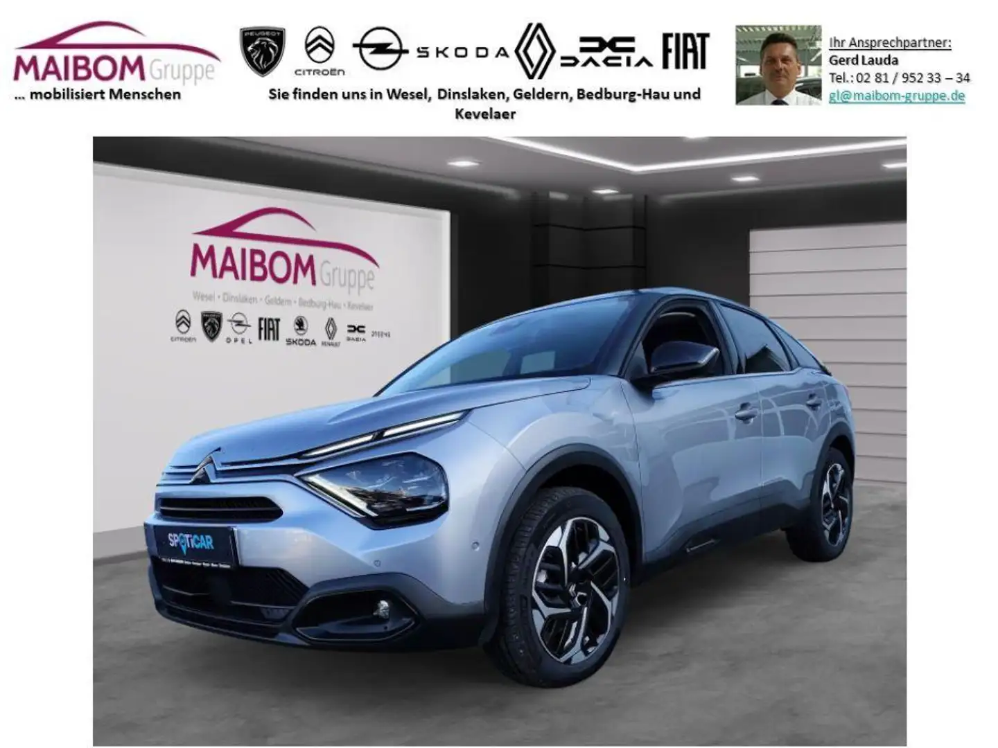 Citroen E-C4 Electric C4 PureTech 130 Stop&Start EAT8 SHINE Gris - 1