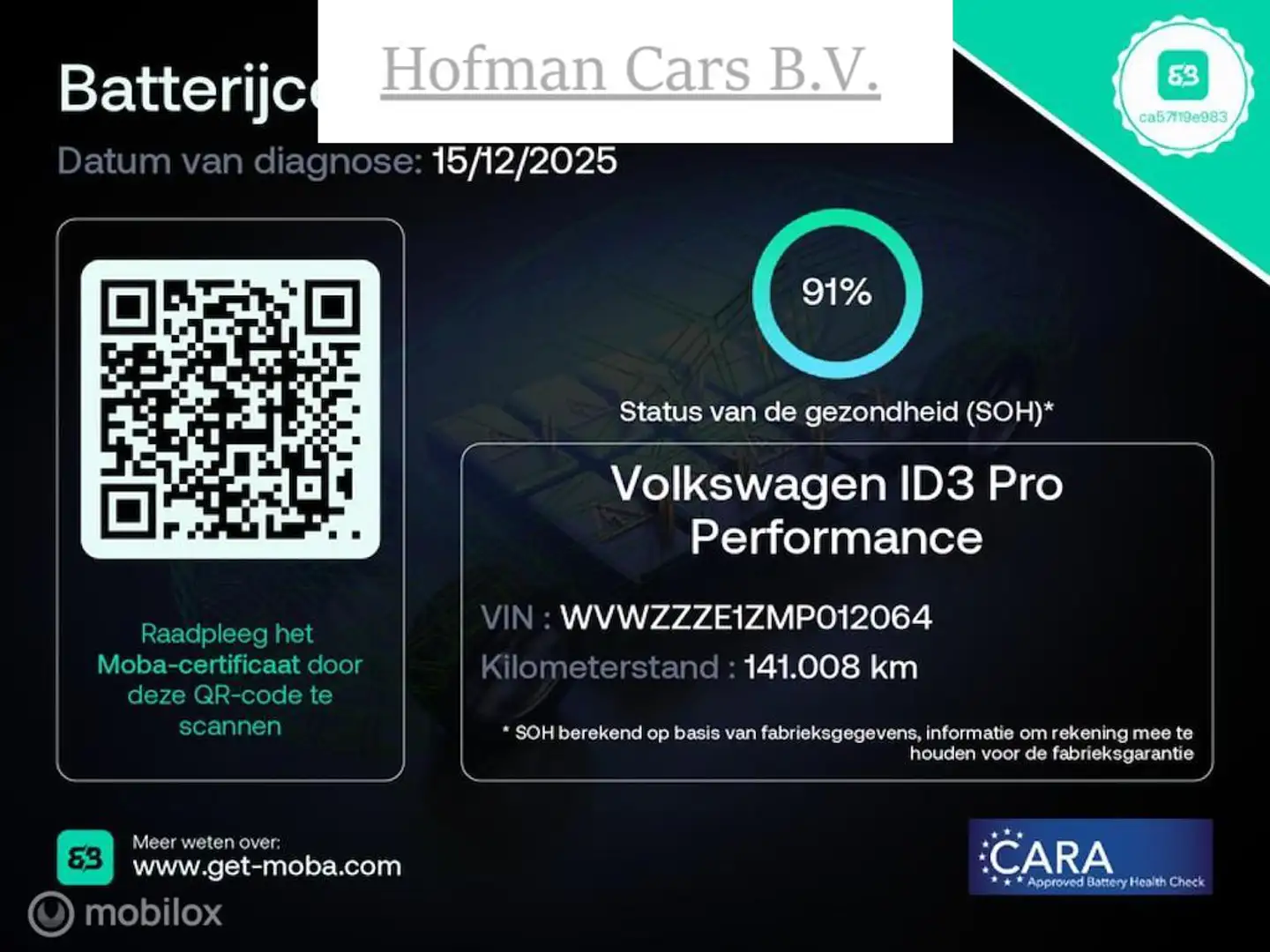 Volkswagen ID.3 First Plus 58 kWh SOH 91% Gris - 2