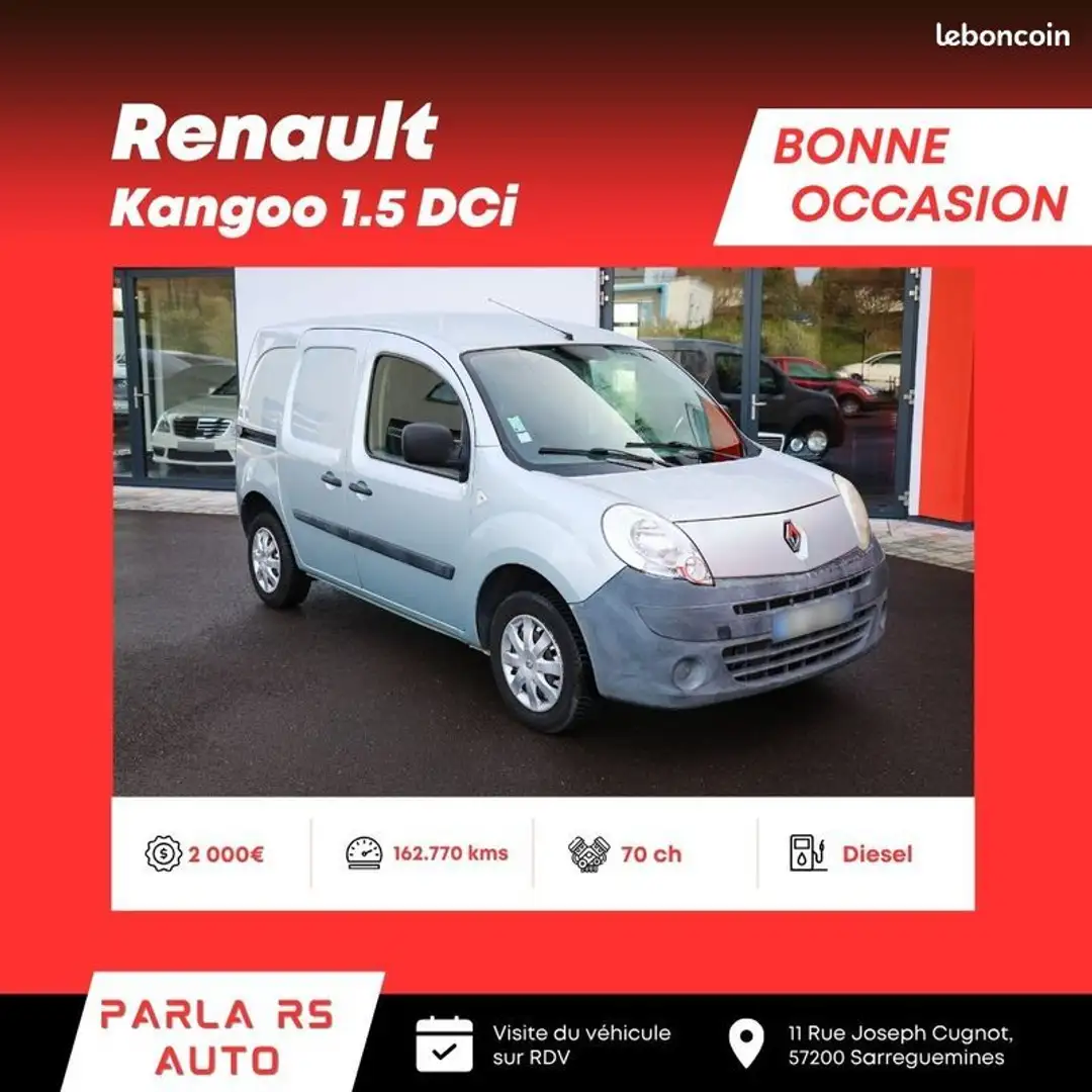 Renault Kangoo 1.5 DCi 70ch Gris - 1