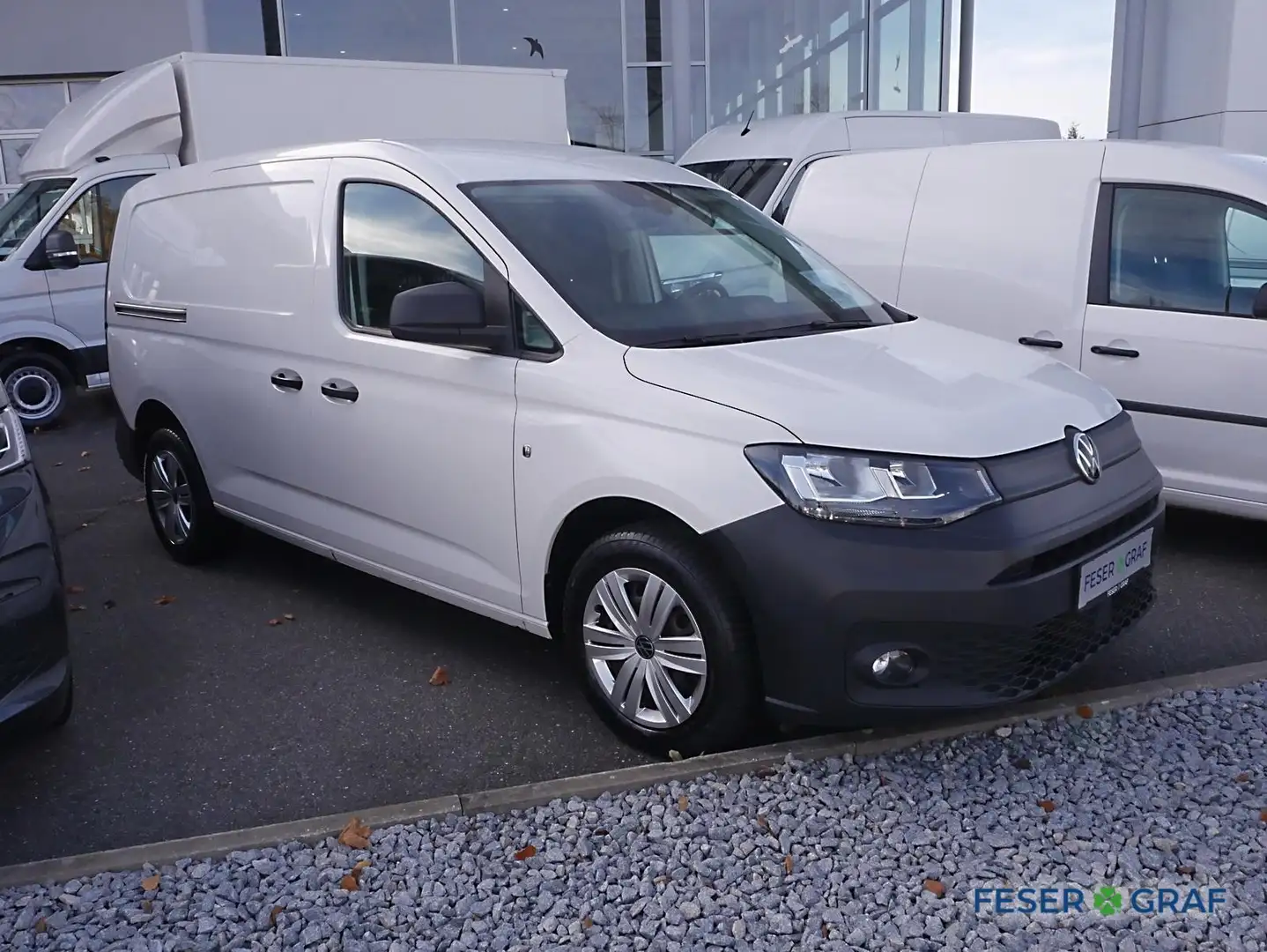 Volkswagen Caddy Maxi Cargo 2.0 TDI PDC Klima HKGlas Holzbo Weiß - 2