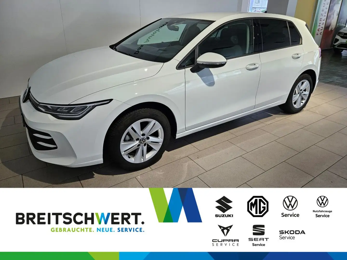Volkswagen Golf 1.5 eTSI Life DSG AHK LED HuD ACC Navi RFK Weiß - 1