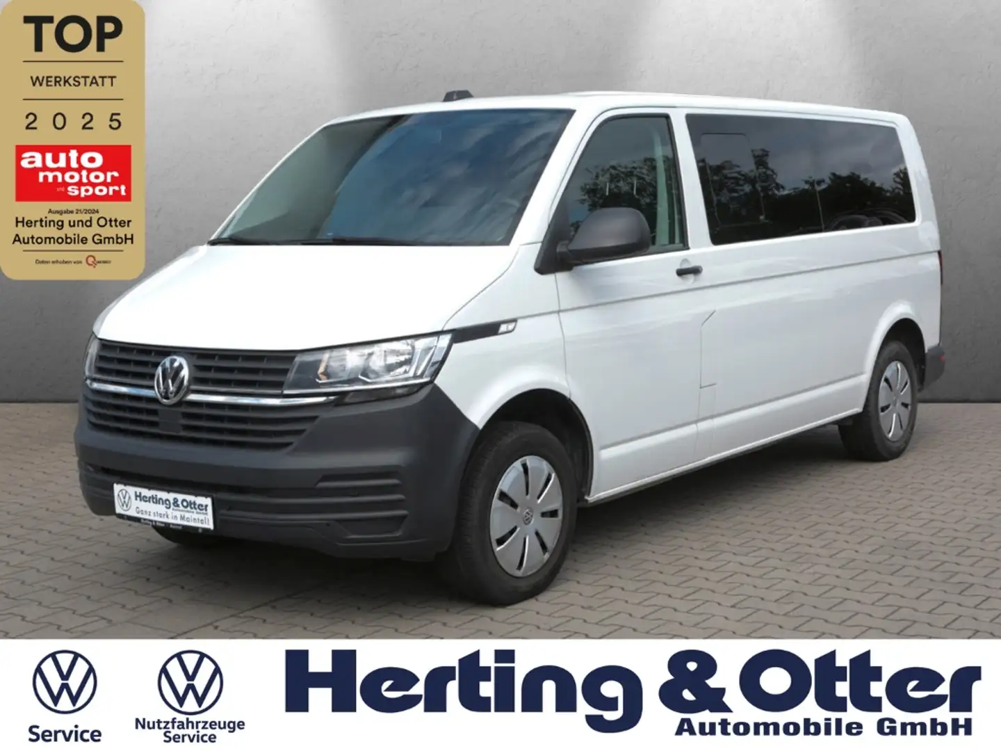 Volkswagen T6.1 Kombi LR 9-Sitzer AHK GJR Temp Navi PDCv+h Freisprech Kl Weiß - 1