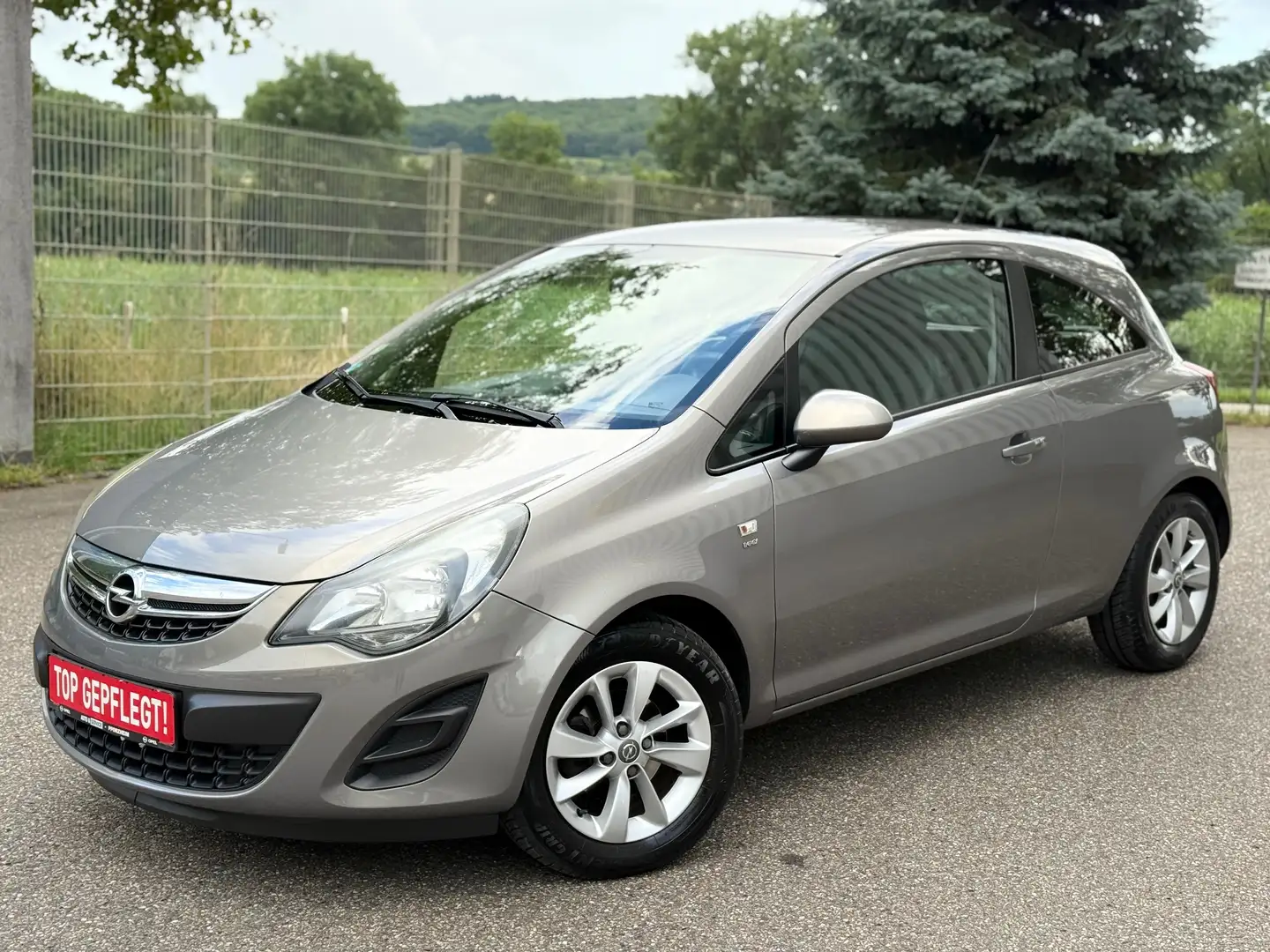 Opel Corsa 1.4-TOP GEPFLEGT-1.HAND Grau - 2