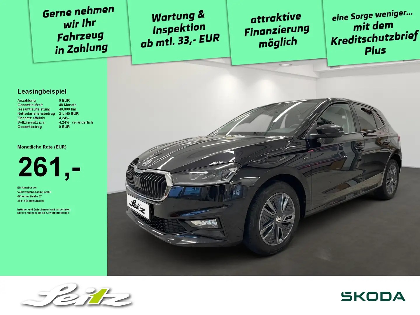 Skoda Fabia 1.0 TSI Drive *LED*KAMERA*SITZH* Negro - 1