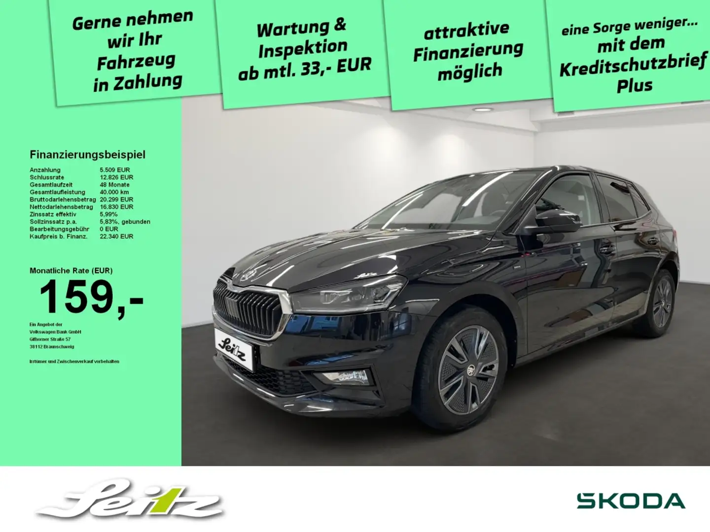 Skoda Fabia 1.0 TSI Drive *LED*KAMERA*SITZH* Zwart - 1
