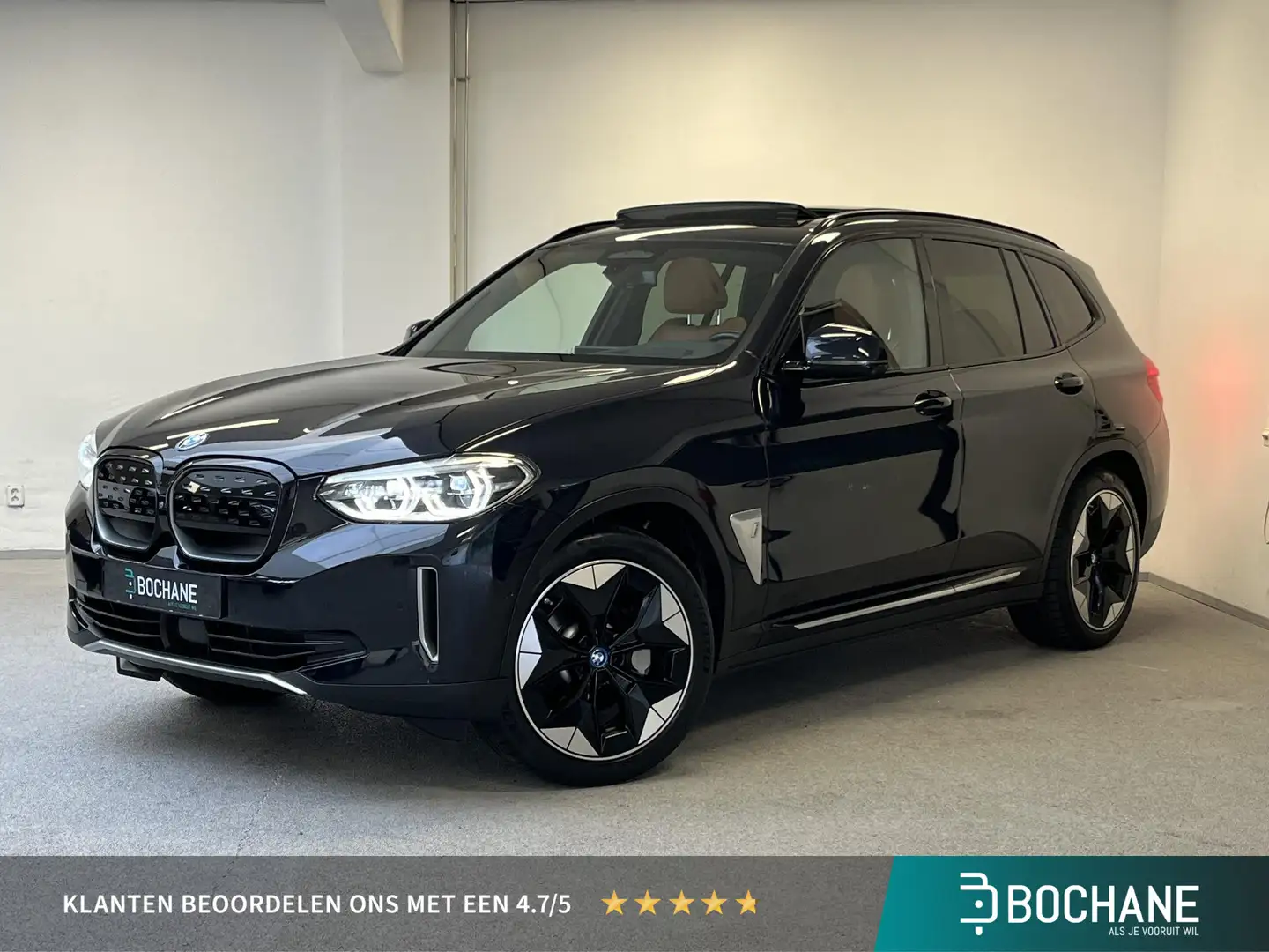 BMW iX3 Shadow line 80 kWh | 97% SOH | COGNAC LEDER | PANO Zwart - 1