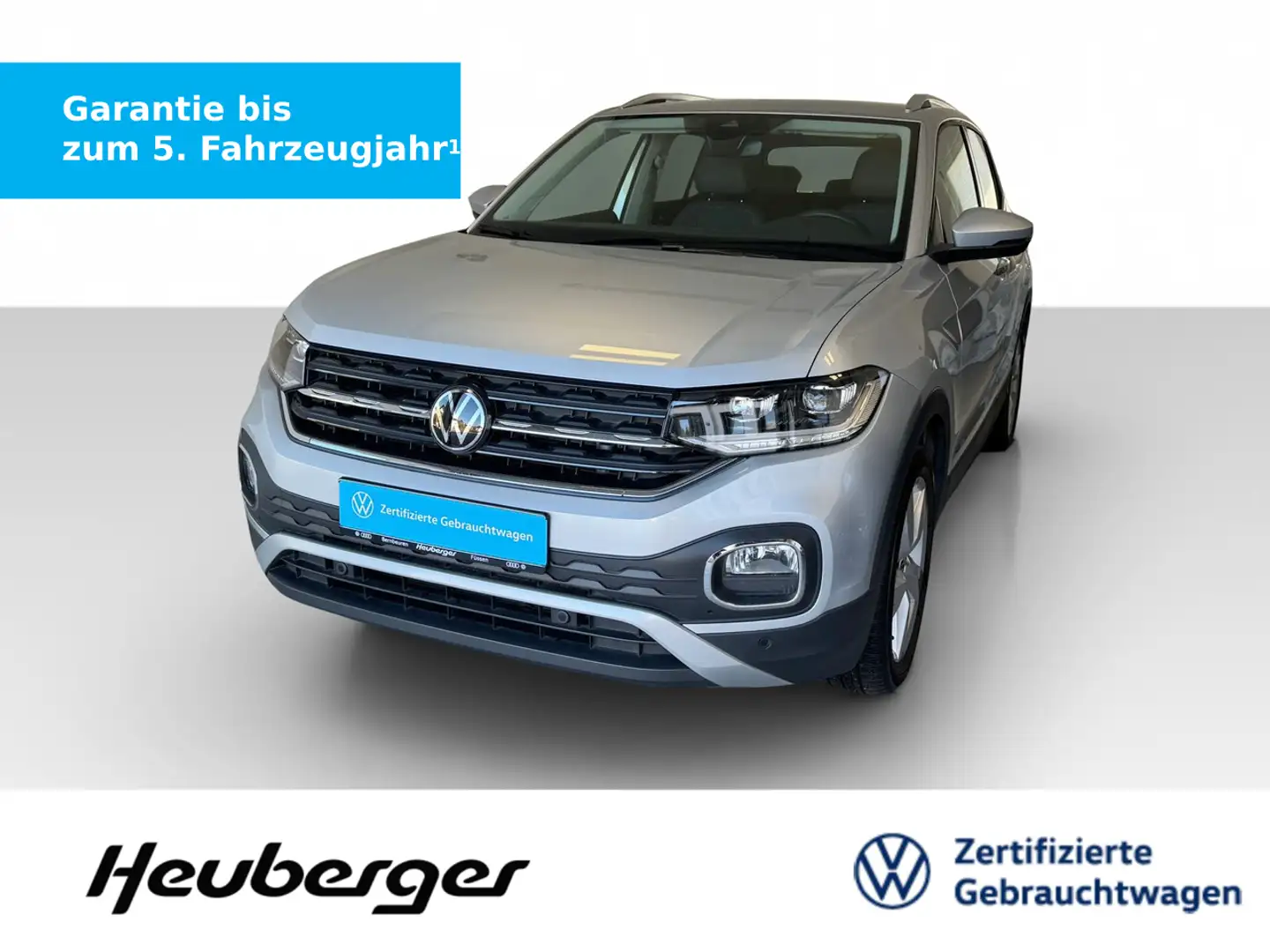 Volkswagen T-Cross 1.0 TSI DSG Style, R.Kam., ACC, AHK,LED Silber - 1