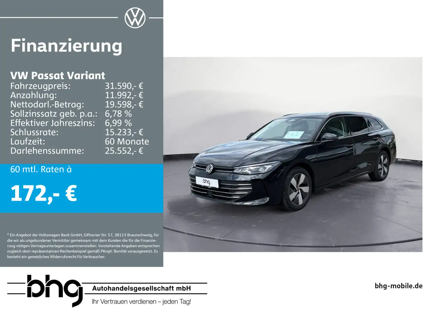 Volkswagen Passat Variant 1.5 eTSI Business DSG AHK KAMERA Schwarz - 1