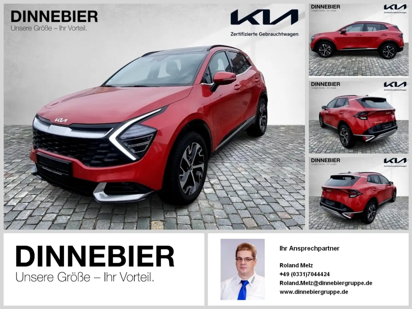 Kia Sportage Spirit 1.6T LED+360°+Glasdach+Navi Rot - 1