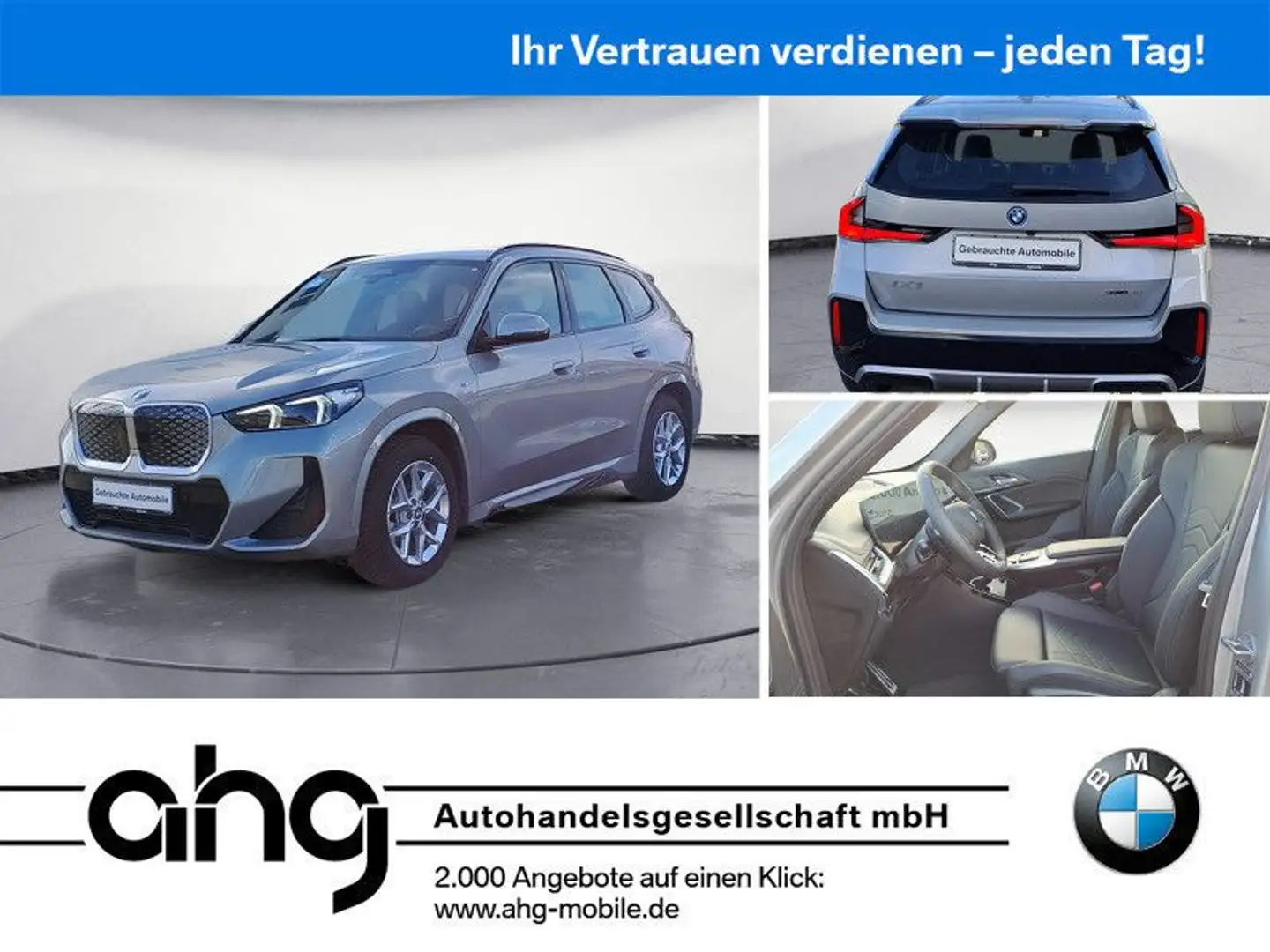 BMW iX1 xDrive30 M Sportpaket AHK Adaptives Fahrwerk Stříbrná - 1