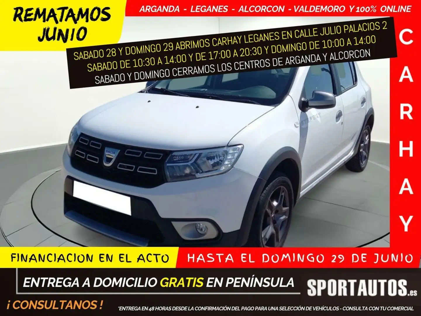 Dacia Sandero 1.5dCi Stepway 90 Wit - 1