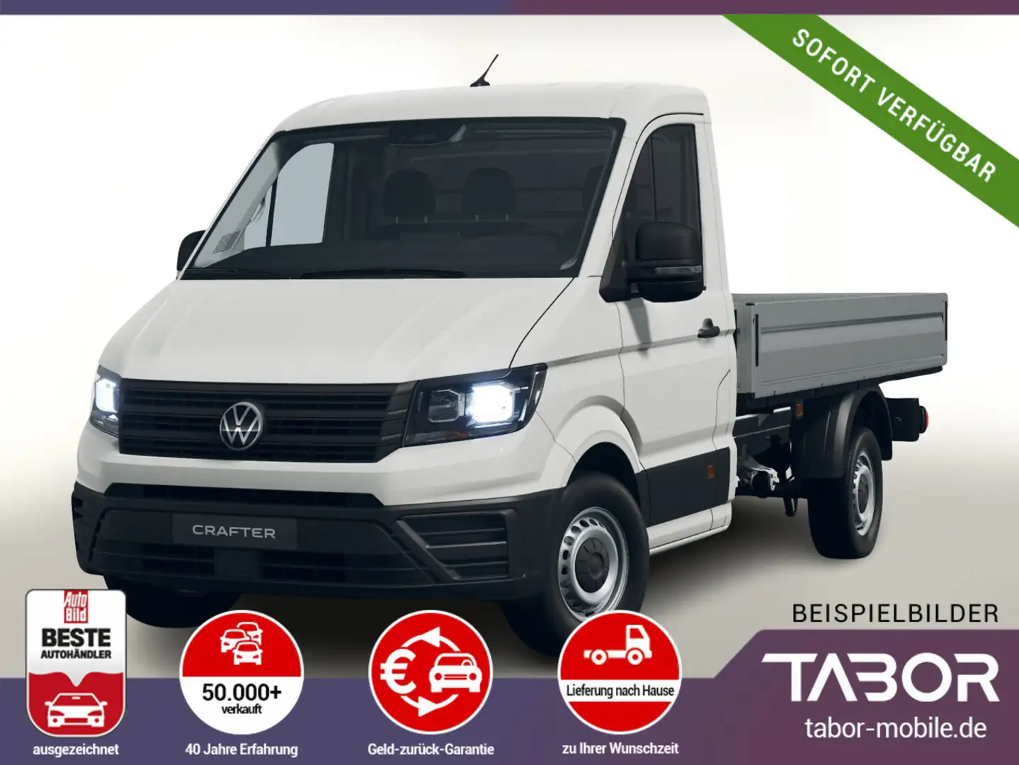 Volkswagen Crafter 35 2.0 TDI 140 AT8 3S Temp PDC Weiß - 1