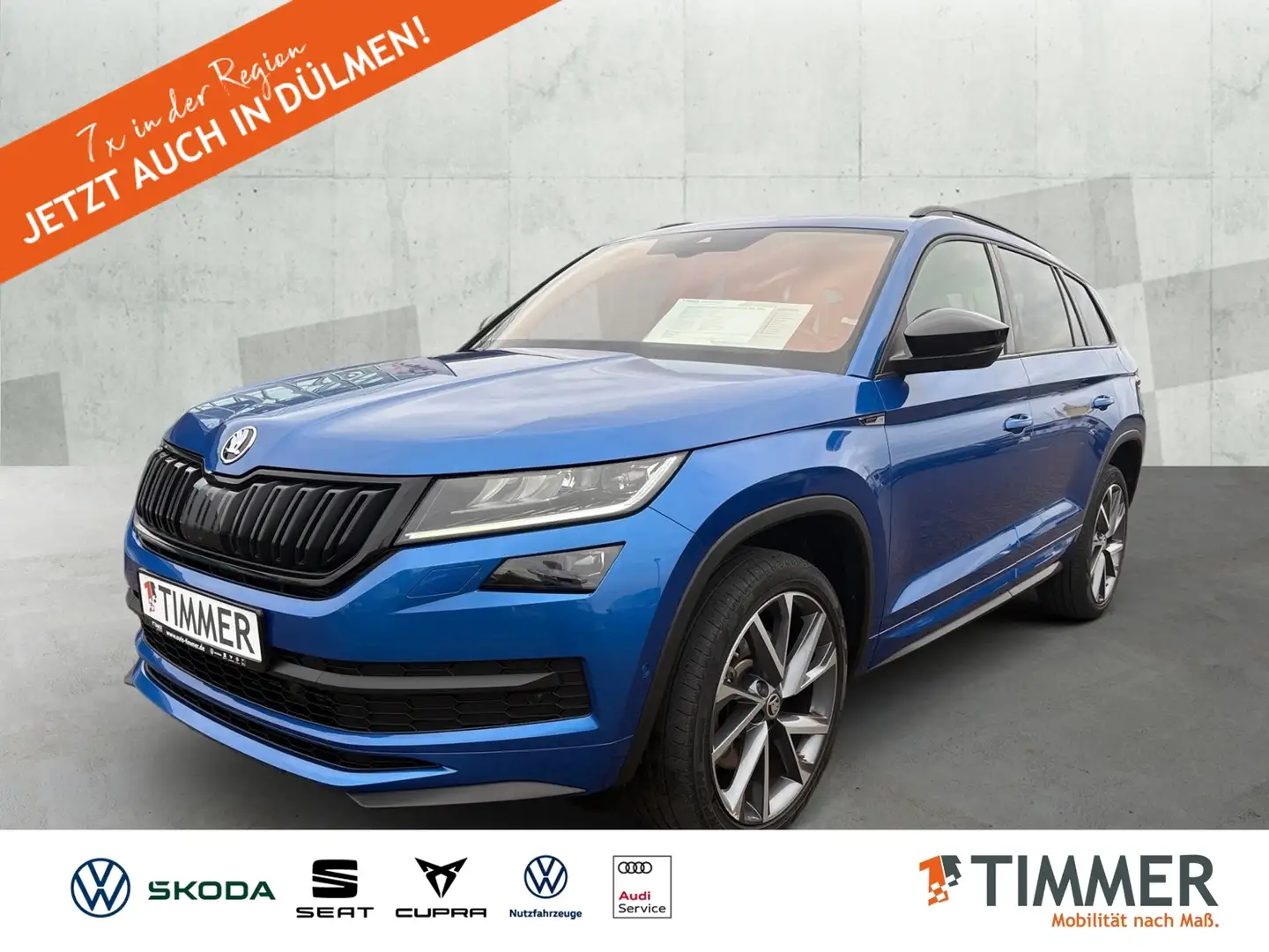 Skoda Kodiaq 2.0 TDI DSG 4x4 SPORTLINE *AHK *LED *ACC *360° *V Blau - 1