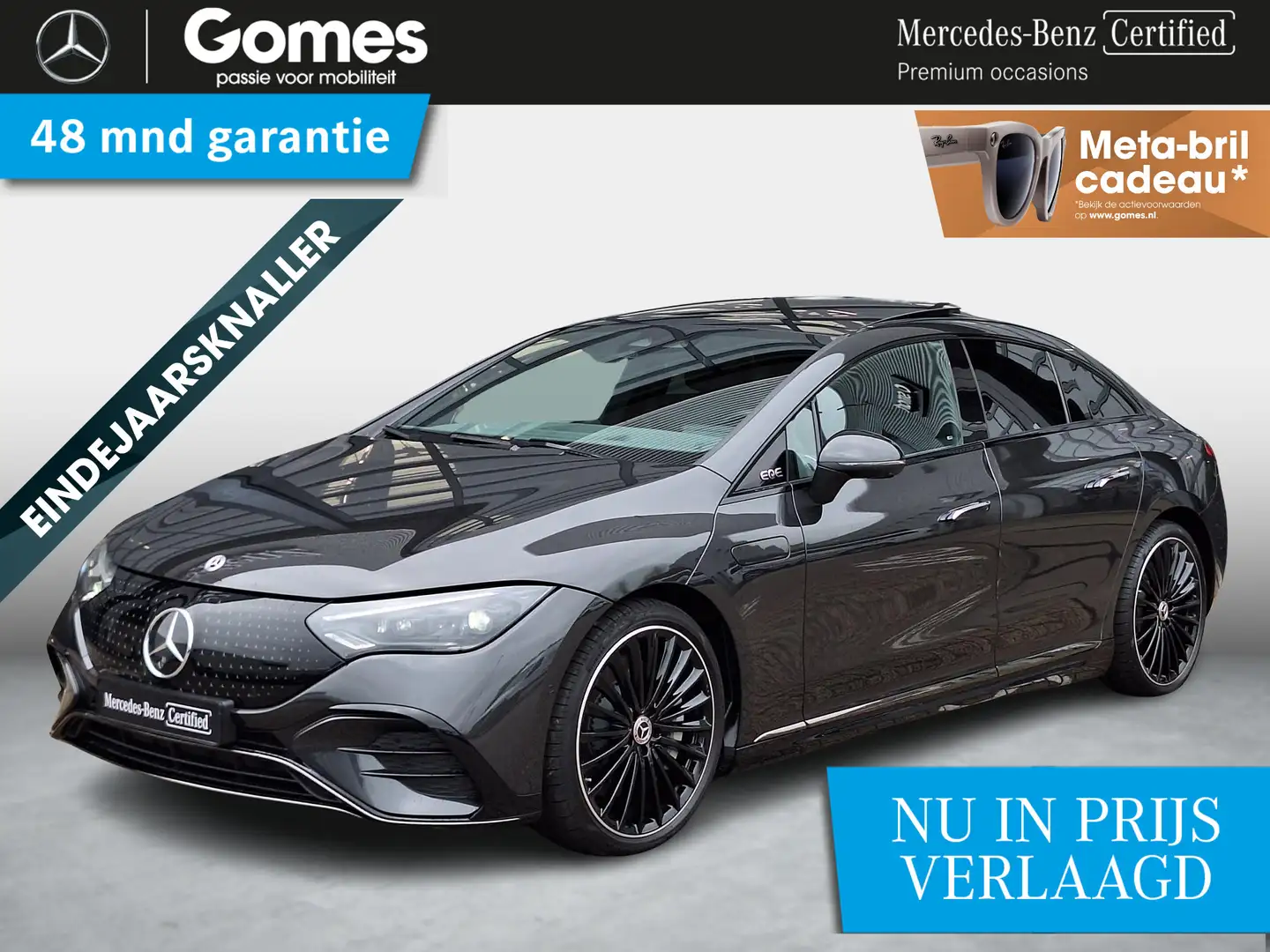 Mercedes-Benz EQE 300 | Panoramadak | Luchtvering | AMG Night | Head-up Grijs - 1