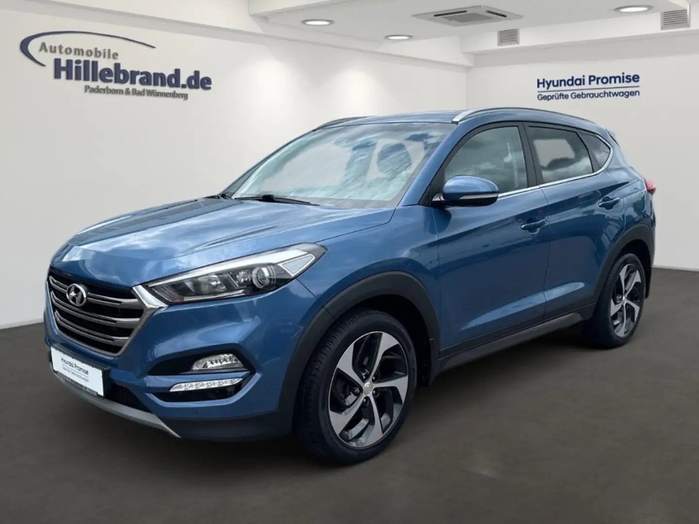 Hyundai TUCSON blue Style 2WD 1.7 CRDi DPF+Leder+19 Zoll Blau - 1
