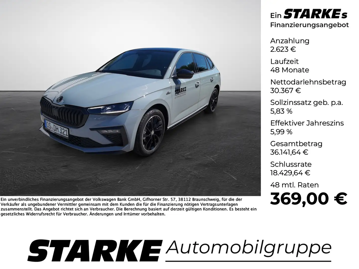Skoda Scala 1.5 TSI DSG Monte Carlo Grau - 1