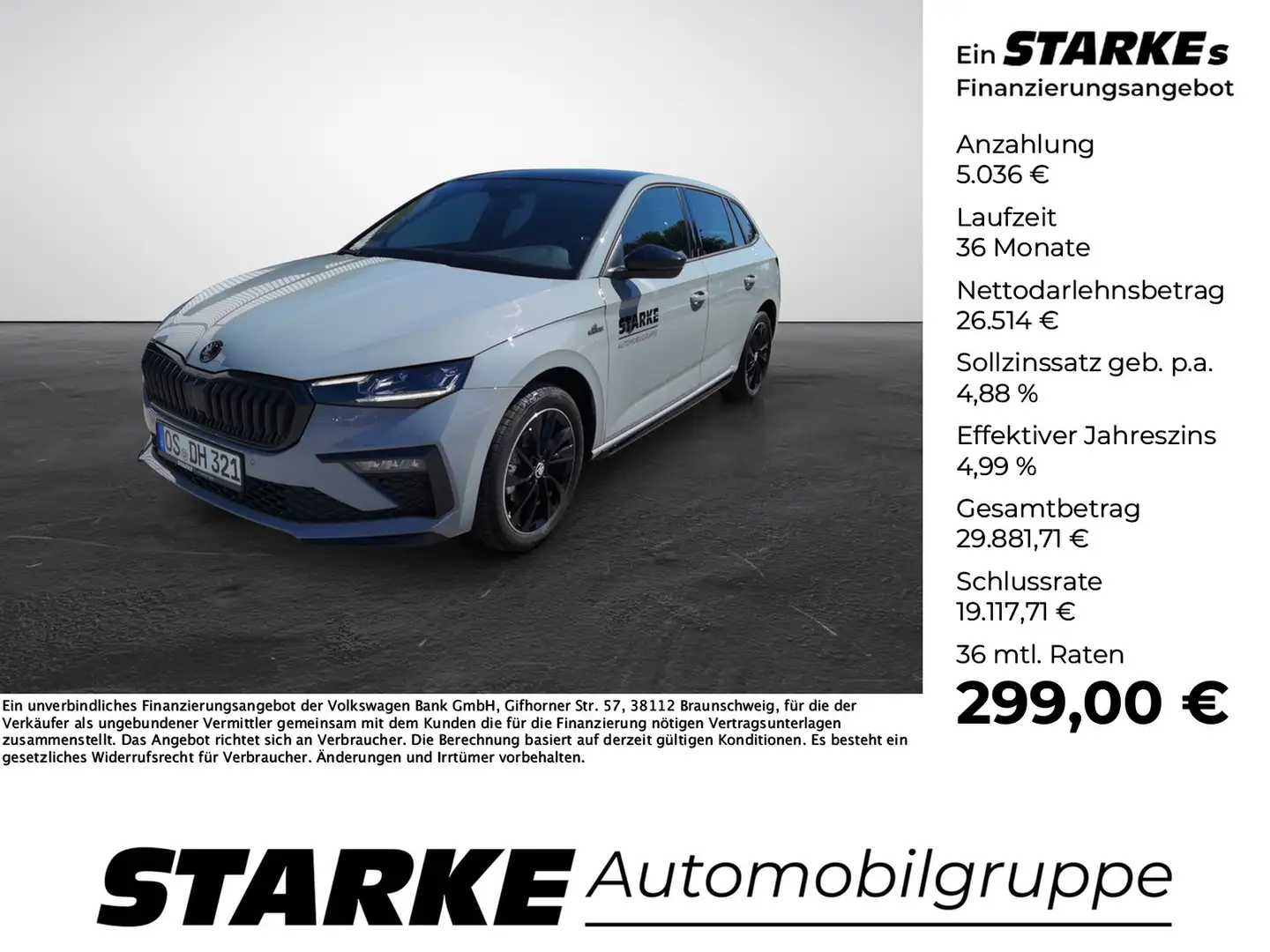 Skoda Scala 1.5 TSI DSG Monte Carlo Grau - 1