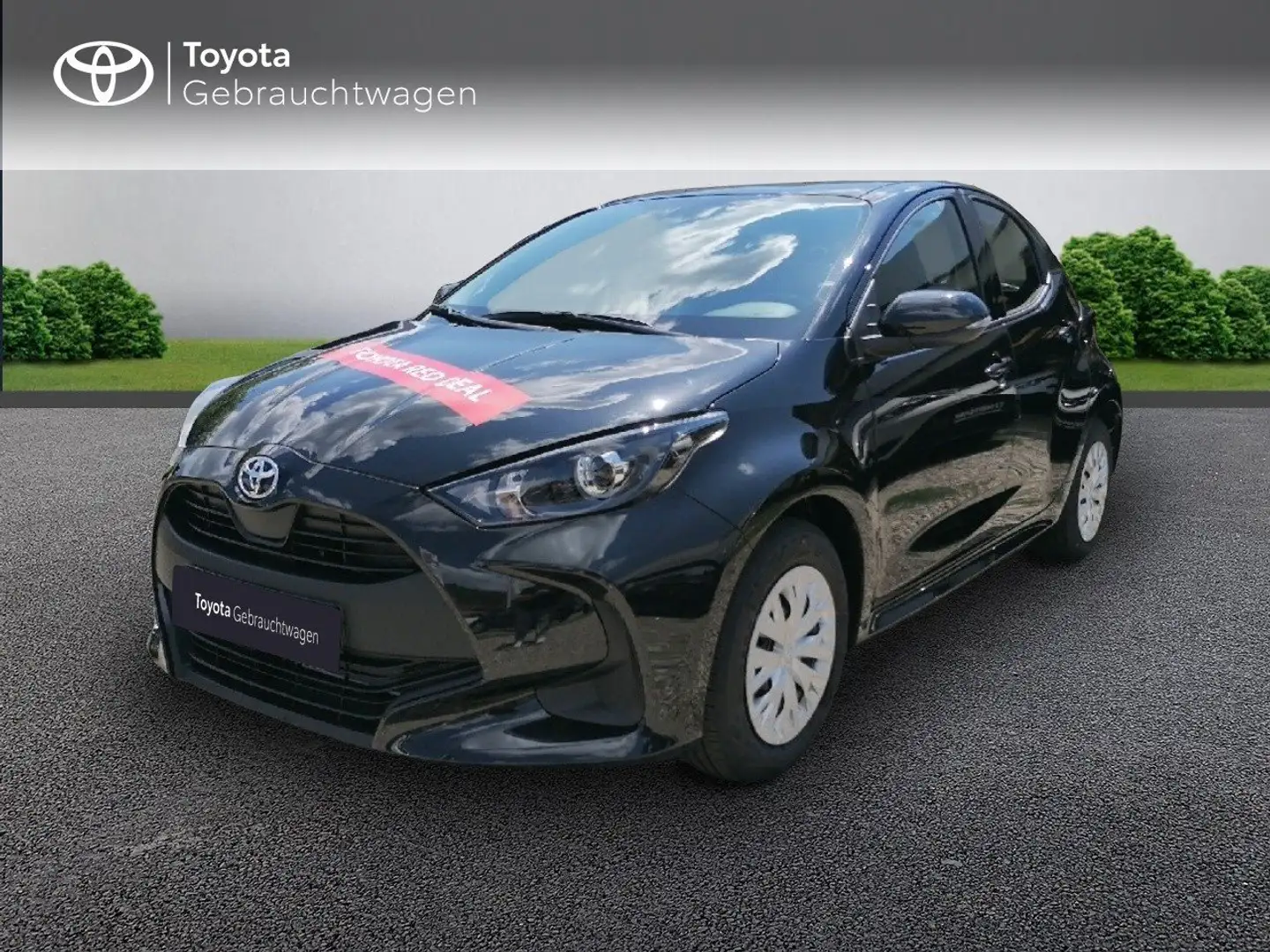 Toyota Yaris 1,0 Comfort sof. verfügbar Silber/Weiß/Rot Weiß - 1