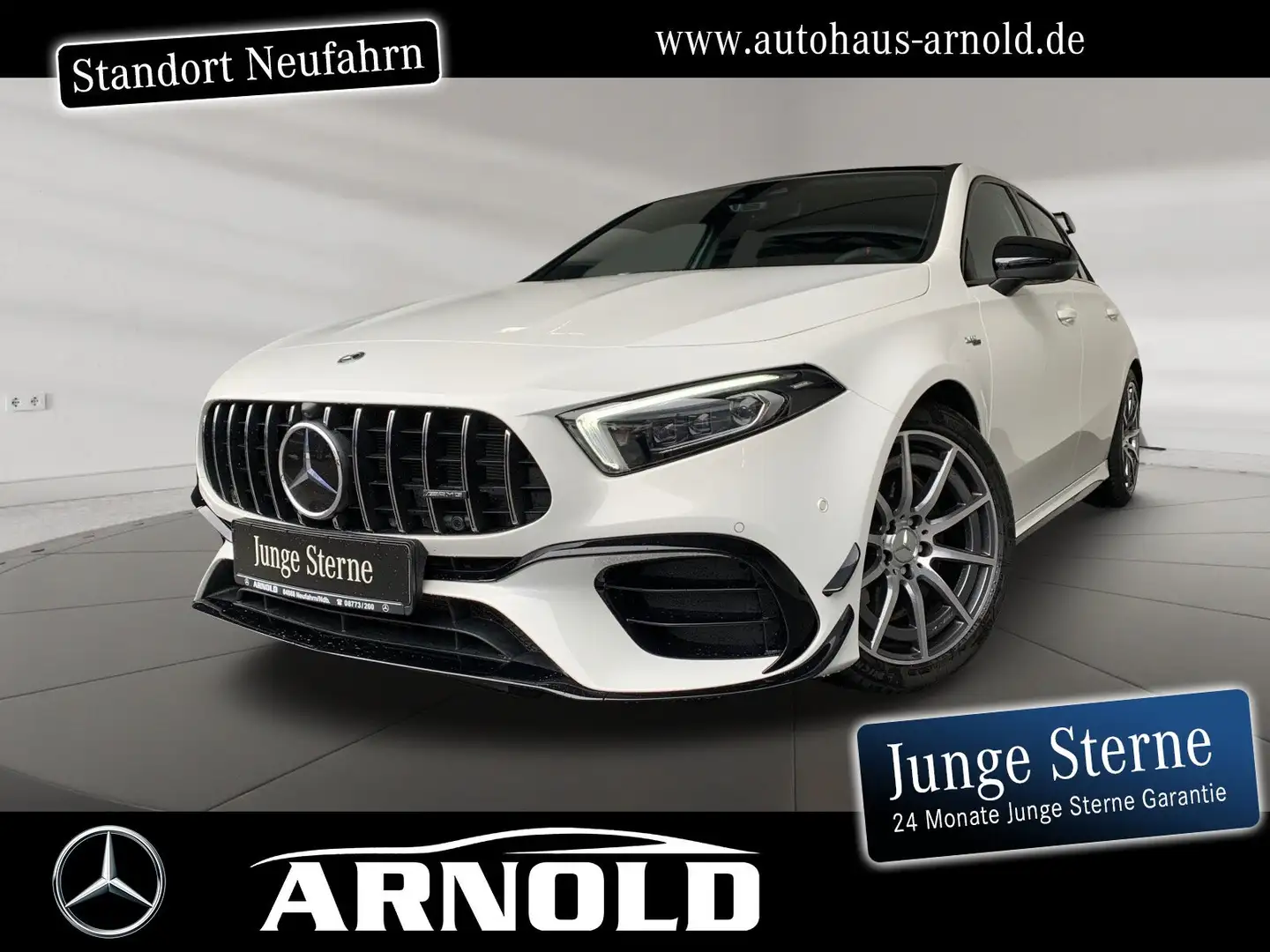 Mercedes-Benz A 45 AMG A 45 4M+ AMG Aero-P. DISTRONIC PanoD. Night 360° Weiß - 1