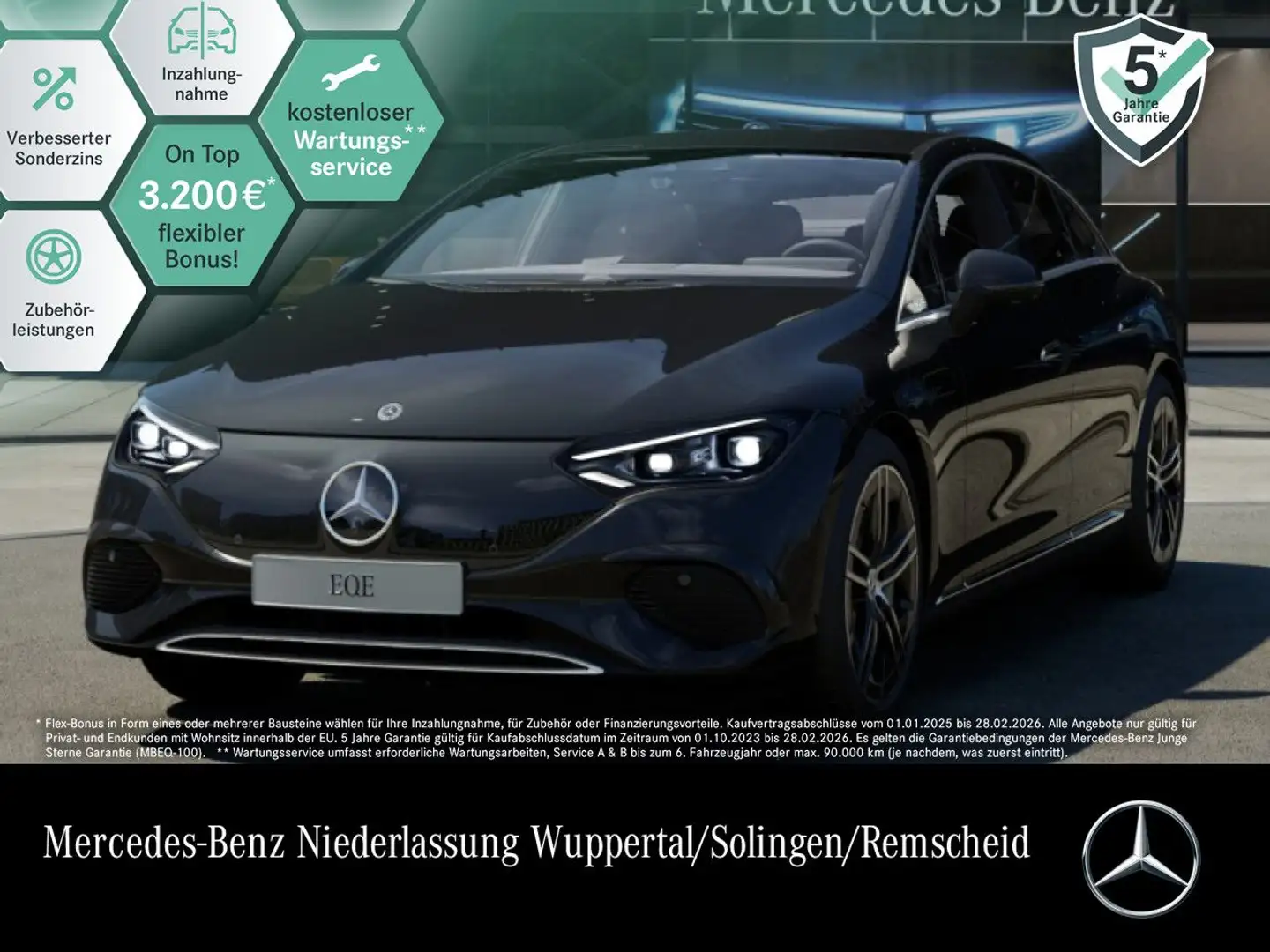 Mercedes-Benz EQE 350 Avantgarde Fahrass WideScreen Airmat AHK Schwarz - 1