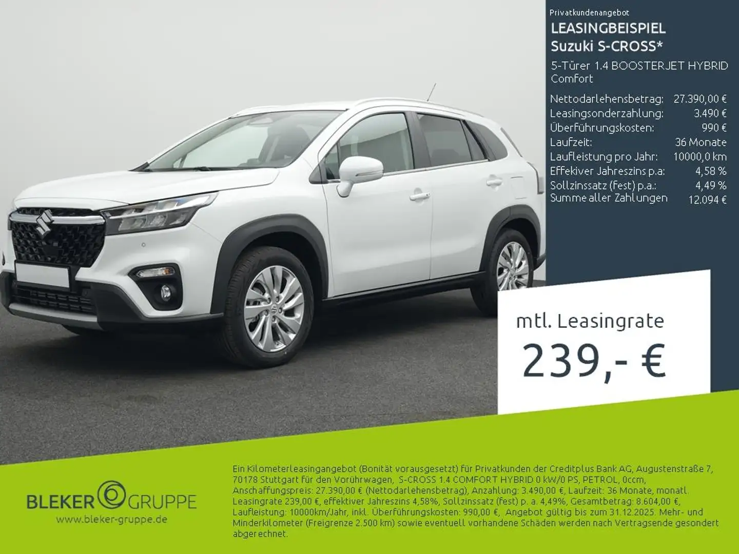 Suzuki SX4 S-Cross 5-Türer 1.4 BOOSTERJET HYBRID Comfort Weiß - 1