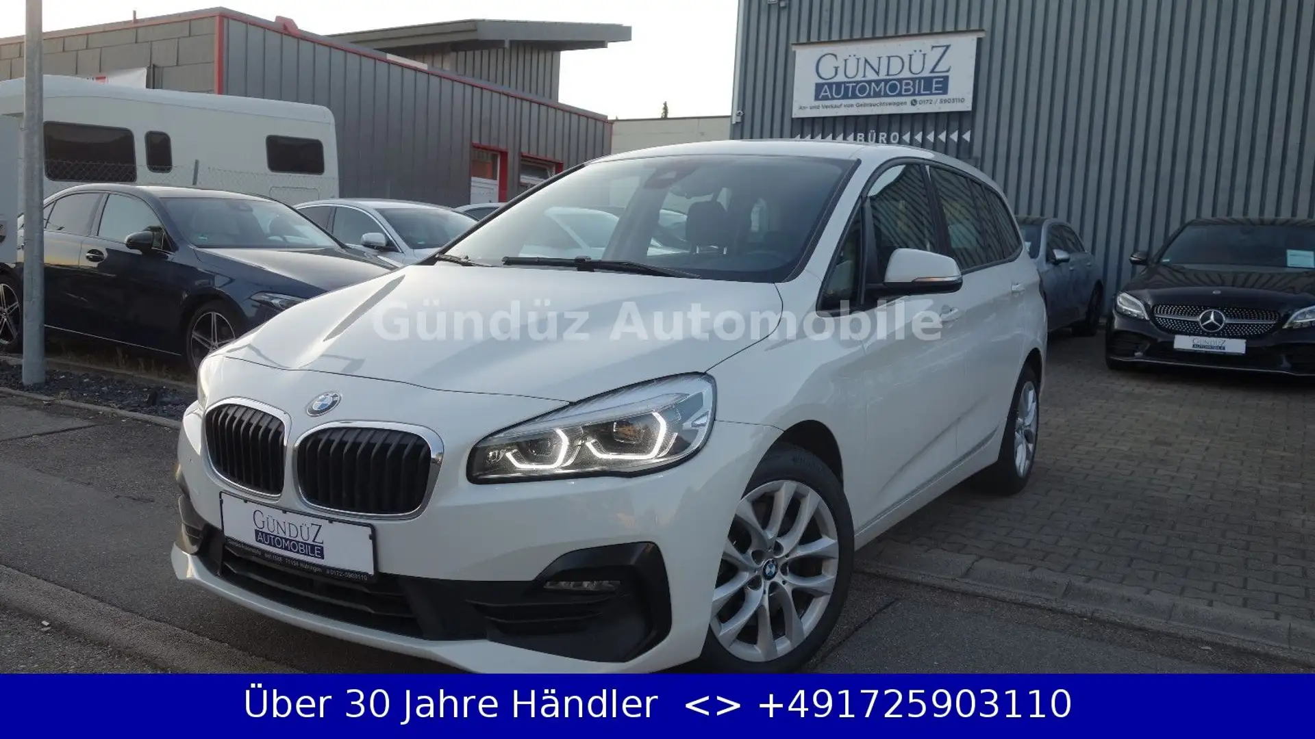 BMW 218 d AUT. Advantage Gran Tourer*NAVI*LED*AHK Weiß - 1
