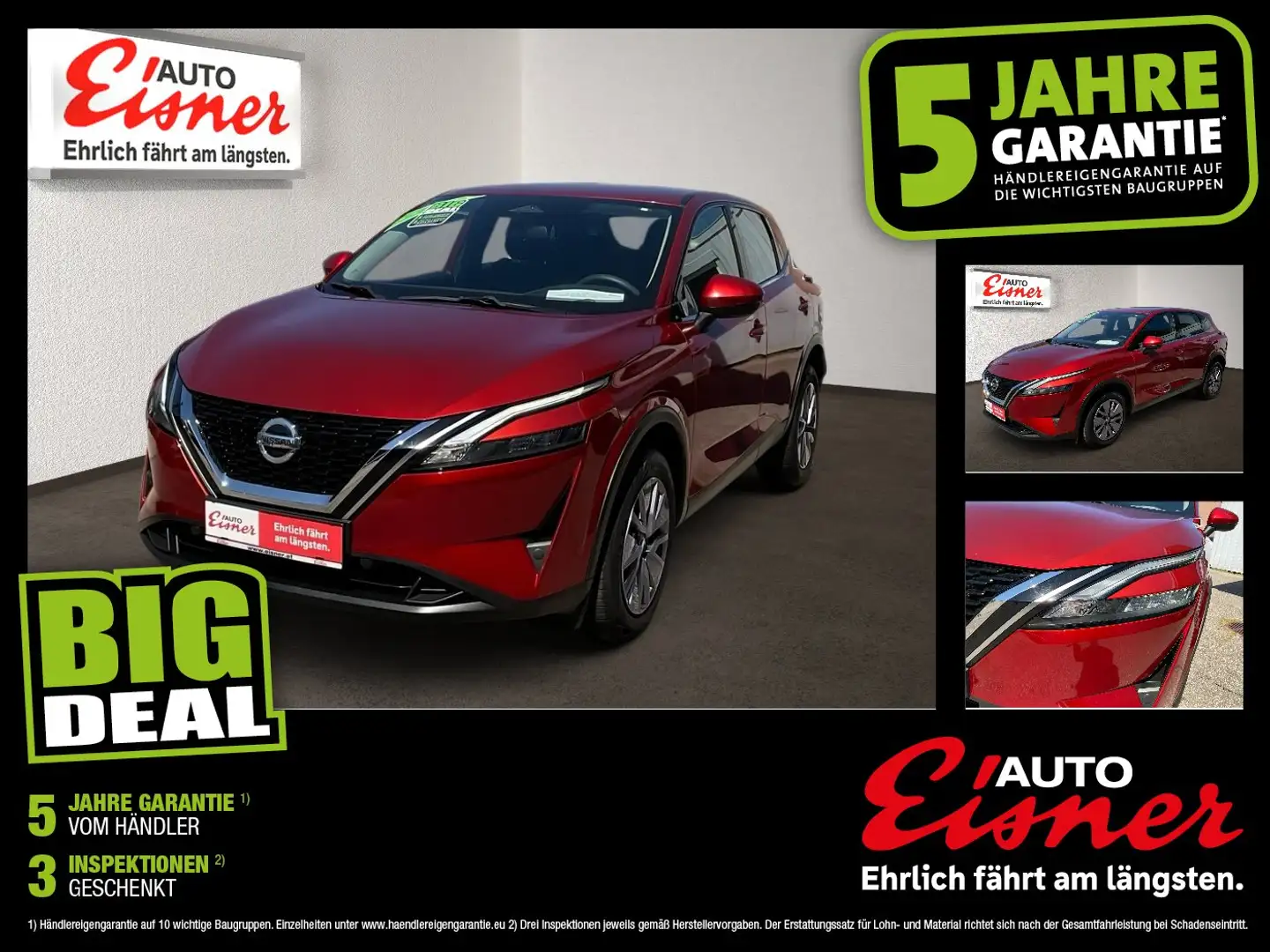 Nissan Qashqai 1.3 DIG-T MHEV Visia Fernlichtass. LED Rot - 1