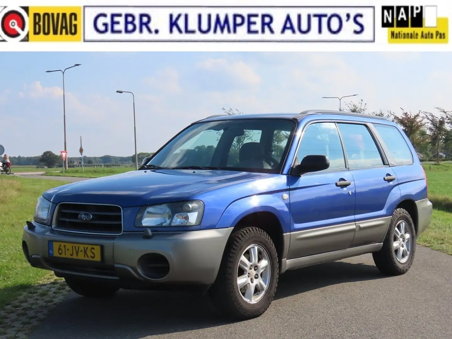 Subaru Forester 2.0 AWD X, 1e Eig., Trekhaak, Airco, Isofix, 15" Blauw - 1