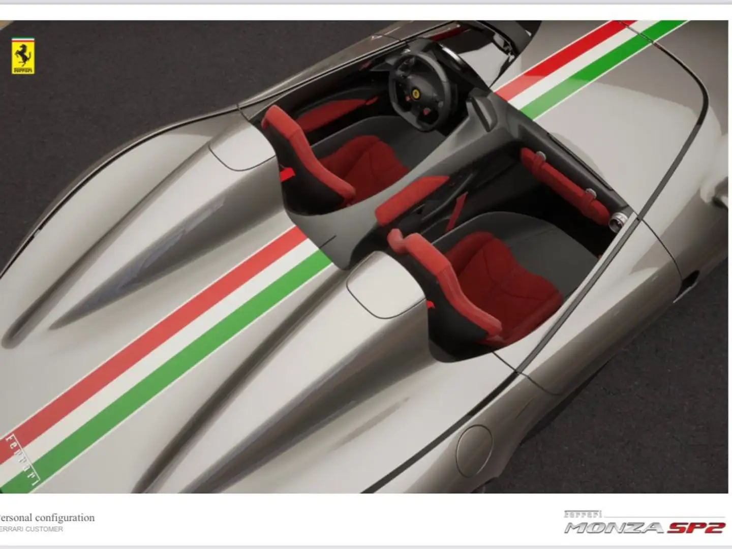 Ferrari Monza SP2 Taylor made 28 km Gümüş rengi - 1