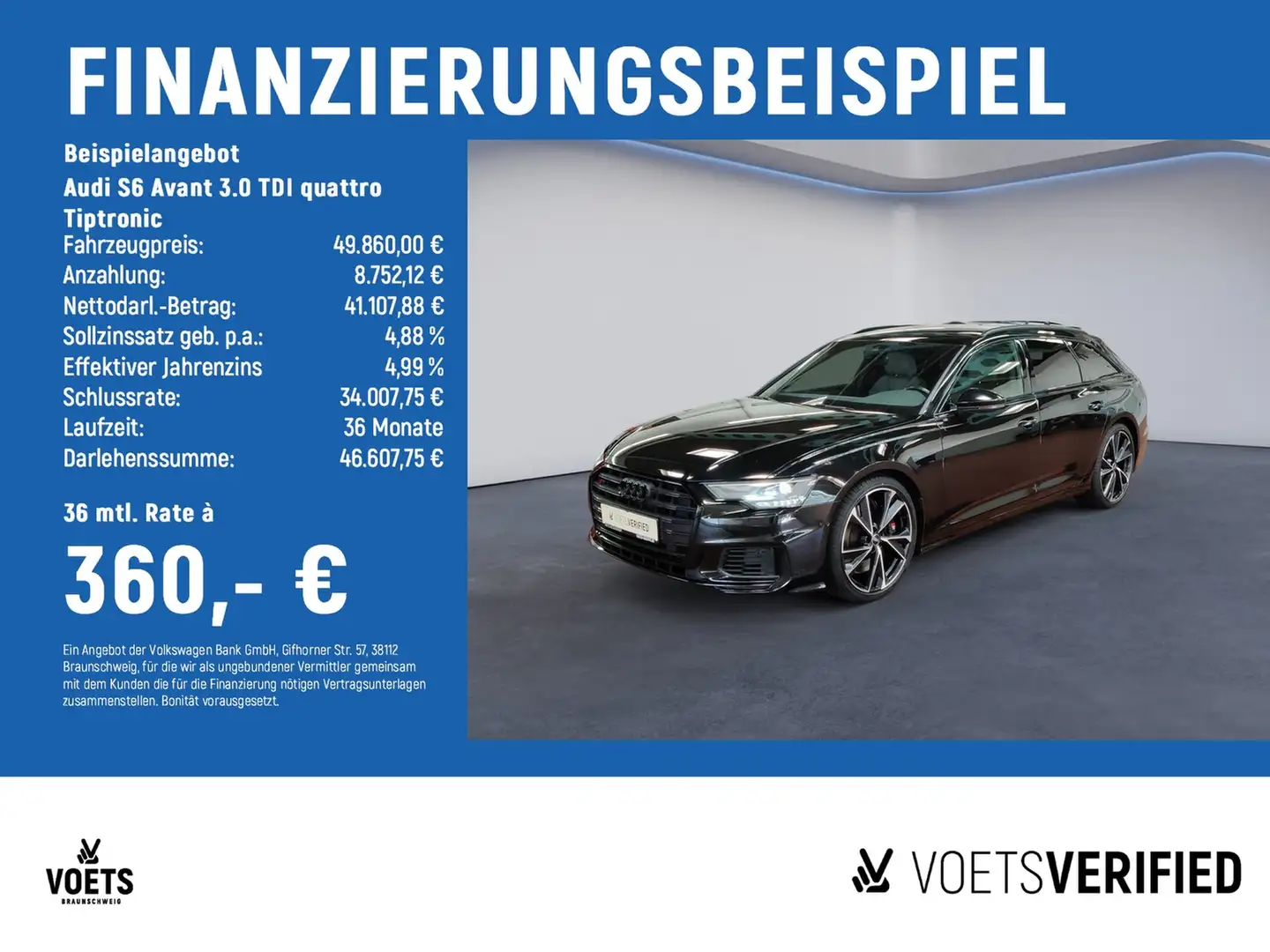 Audi S6 Avant 3.0 TDI quattro Tiptronic LED+SHZ+KLIMA Noir - 2