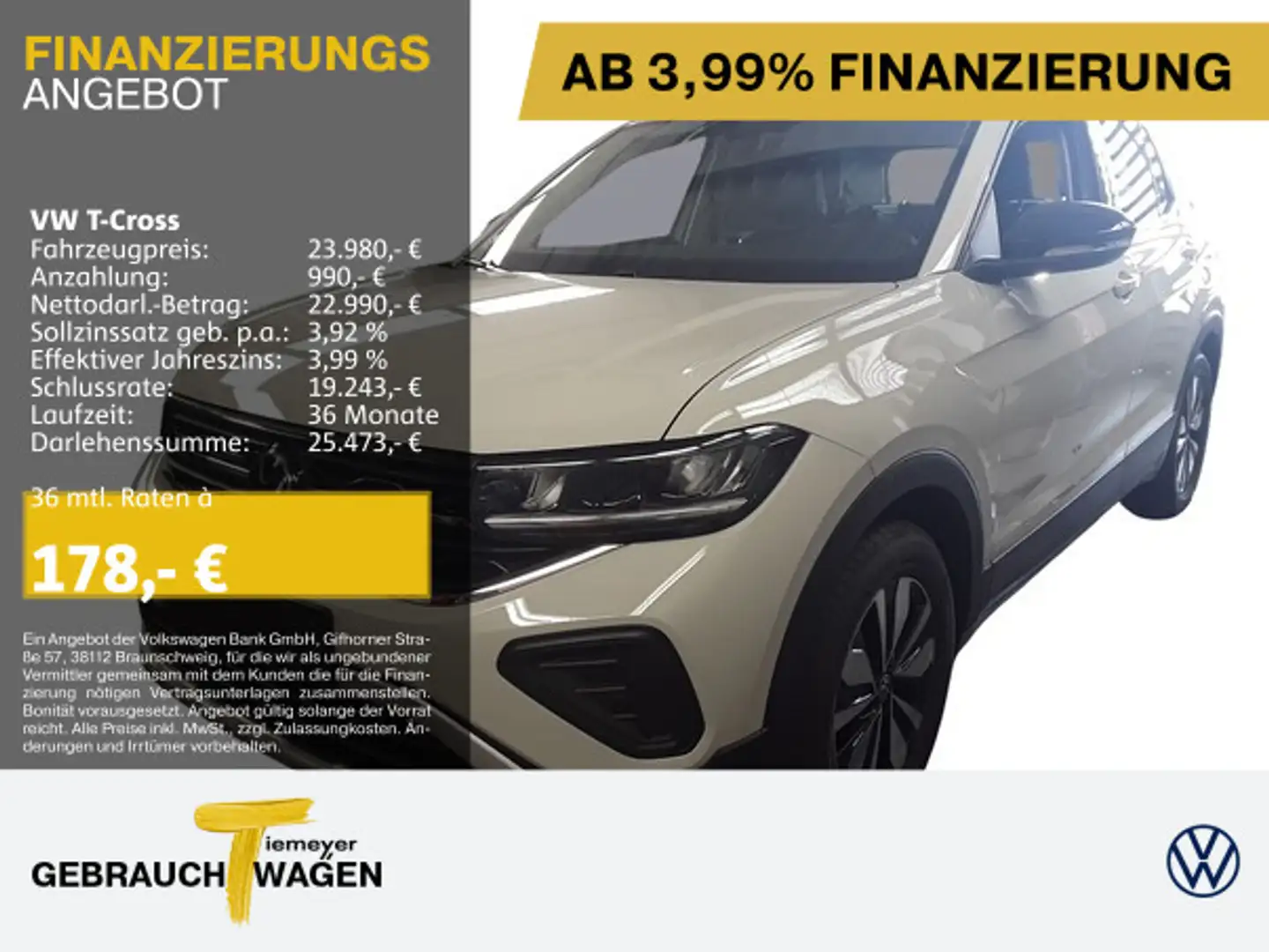 Volkswagen T-Cross 1.0 TSI DSG GOAL LED VIRTUAL KAMERA LM16 Grijs - 1