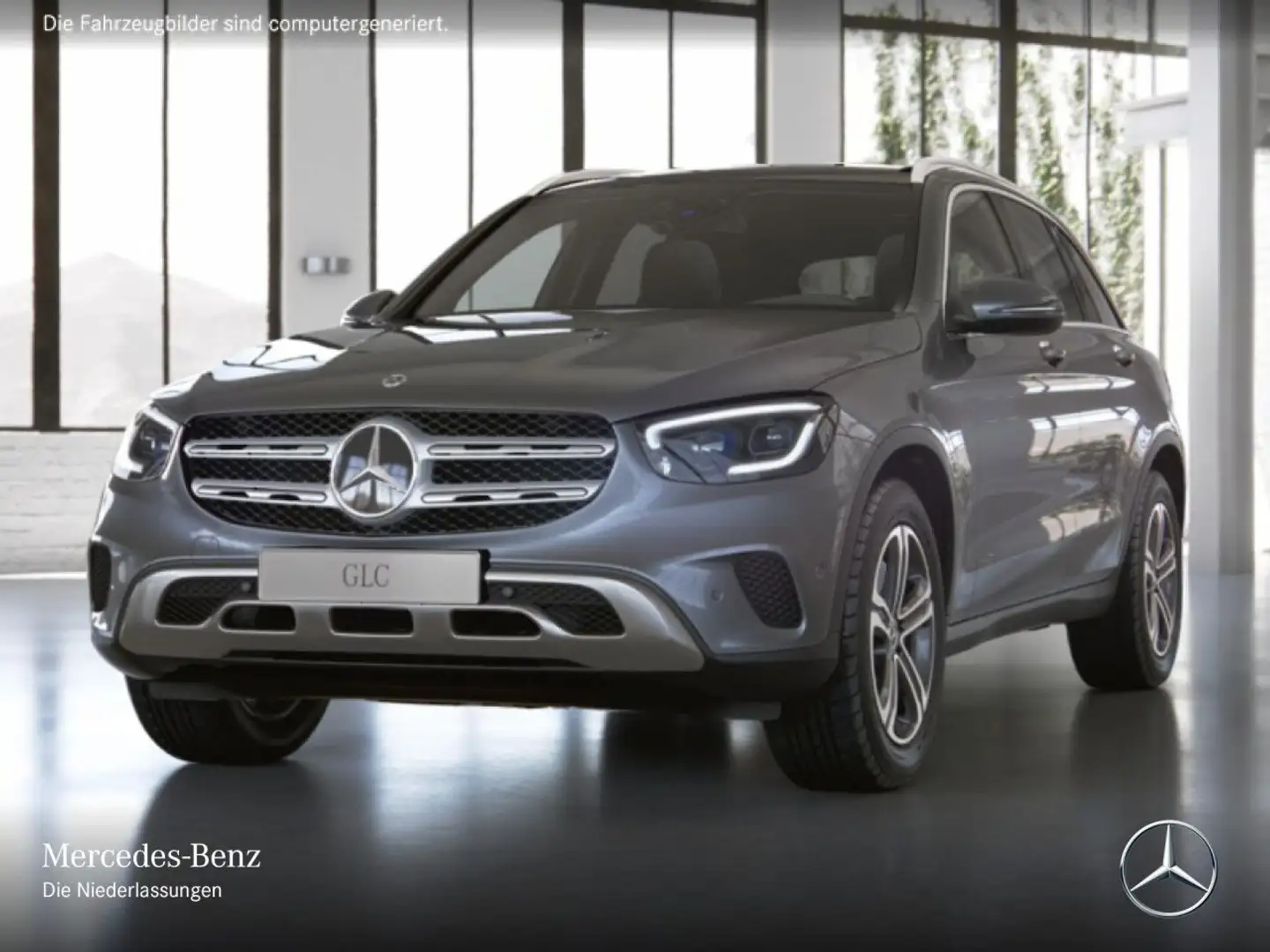 Mercedes-Benz GLC 200 4M PANO+AHK+MULTIBEAM+SPUR+TOTW+KEYLESS+9G Gris - 2