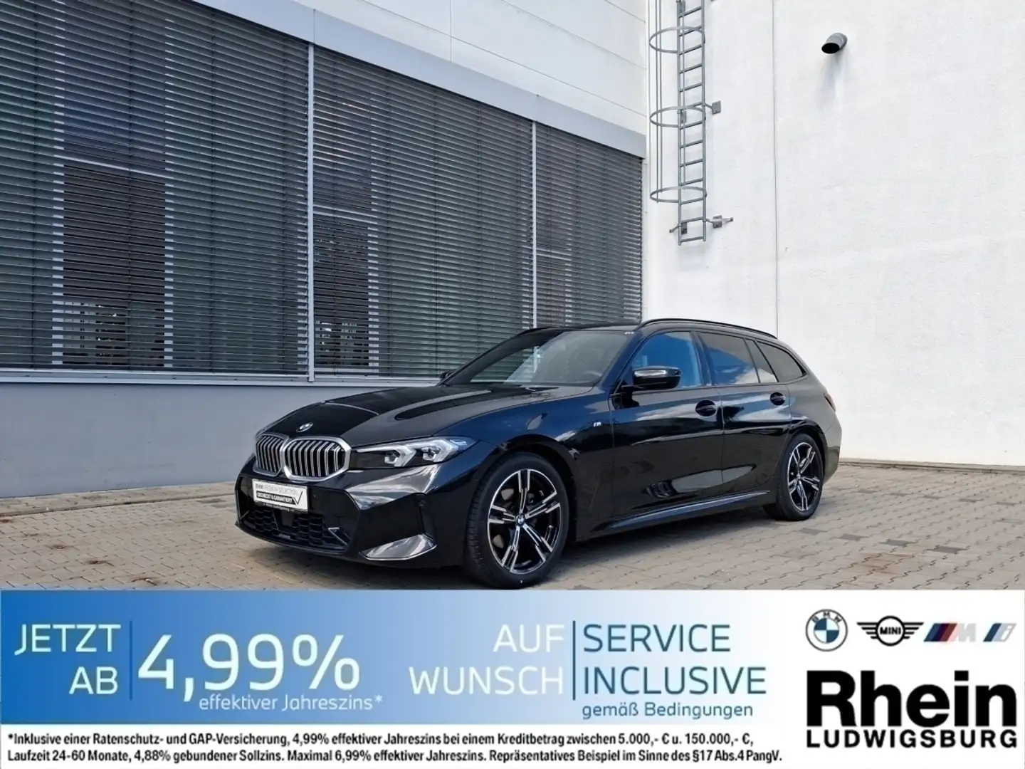 BMW 318 d TourA M Sportpaket Navi LED Pano SHZ ParkAs Schwarz - 1