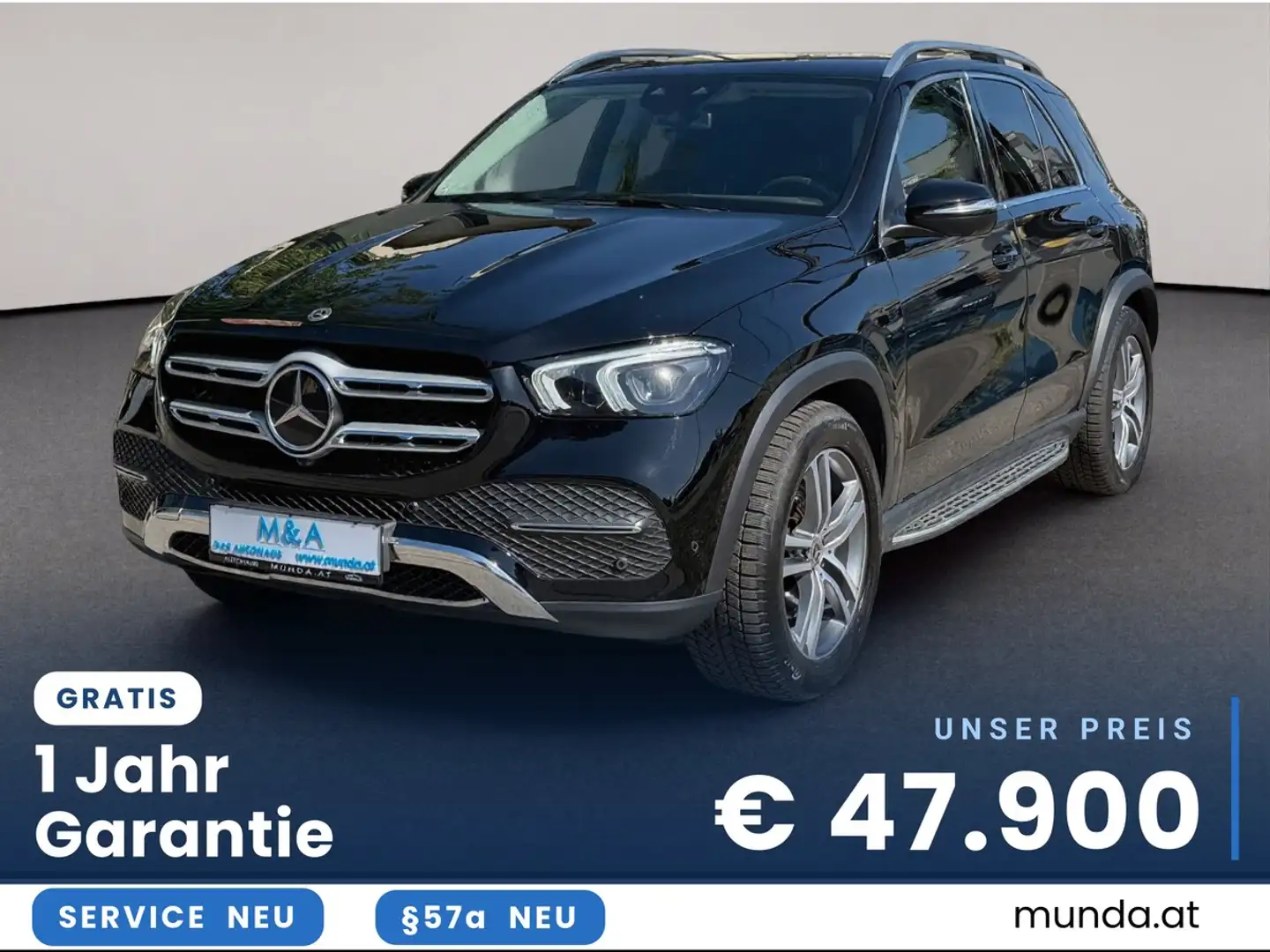 Mercedes-Benz GLE 350 de 4Matic/Hybrid/AHK/Autom./MwSt. Ausw./Garantie Schwarz - 1