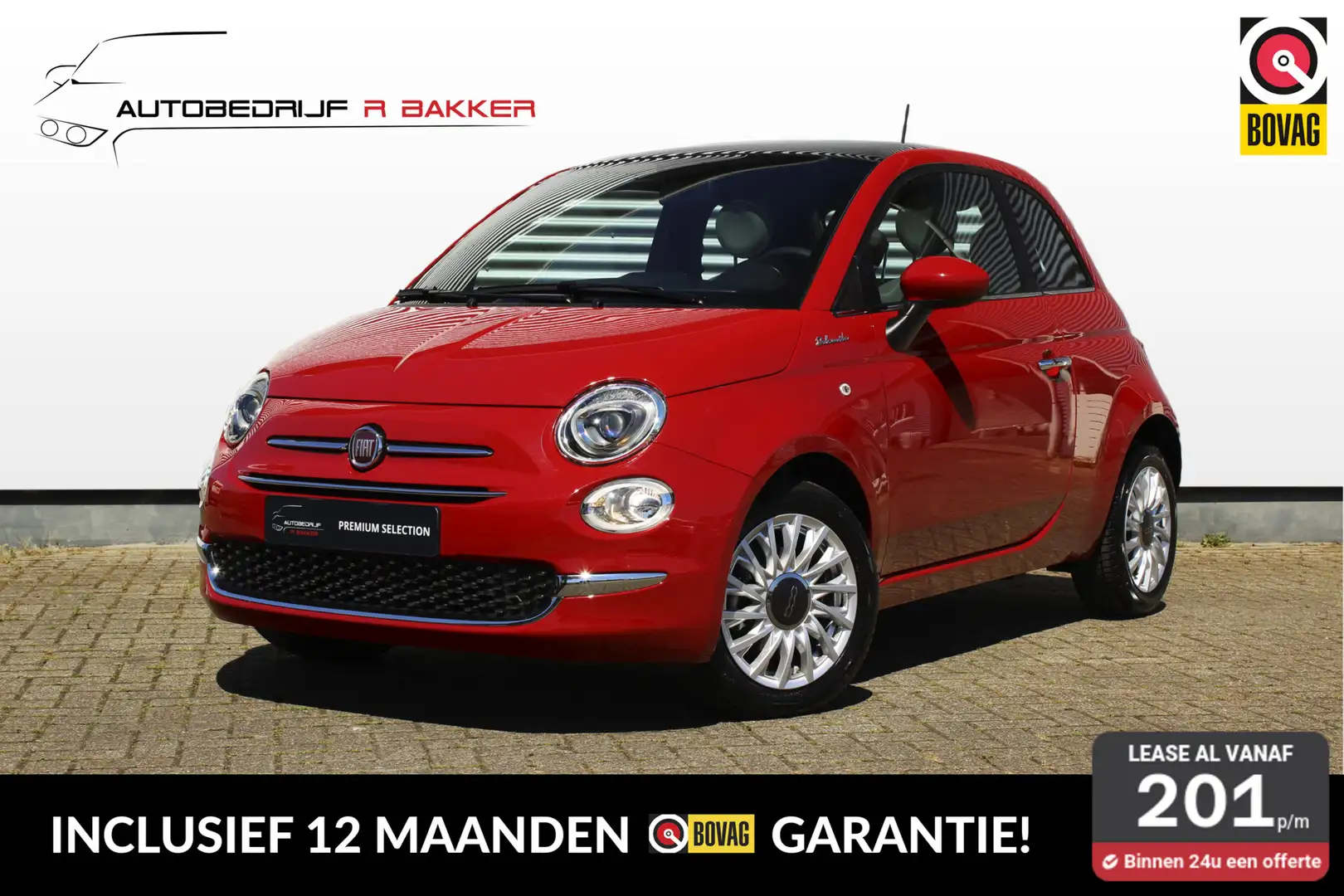 Fiat 500 1.0 Hybrid Dolcevita // Panoramadak - CarPlay & An Rouge - 1
