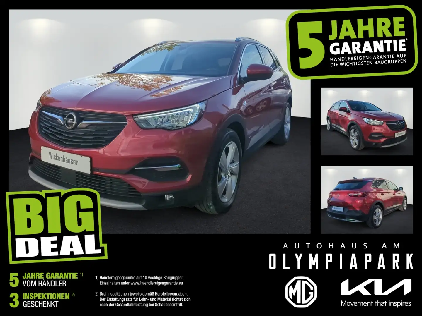 Opel Grandland Plugin 4x4 Totwinkel Kamera elHeck Rojo - 1