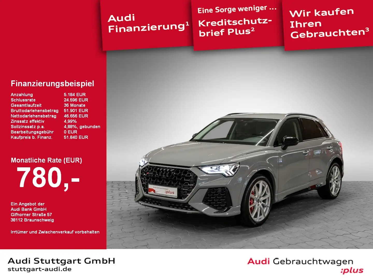 Audi RS Q3 2.5 TFSI quattro LED Navi ACC virtCo Kamera Grau - 1