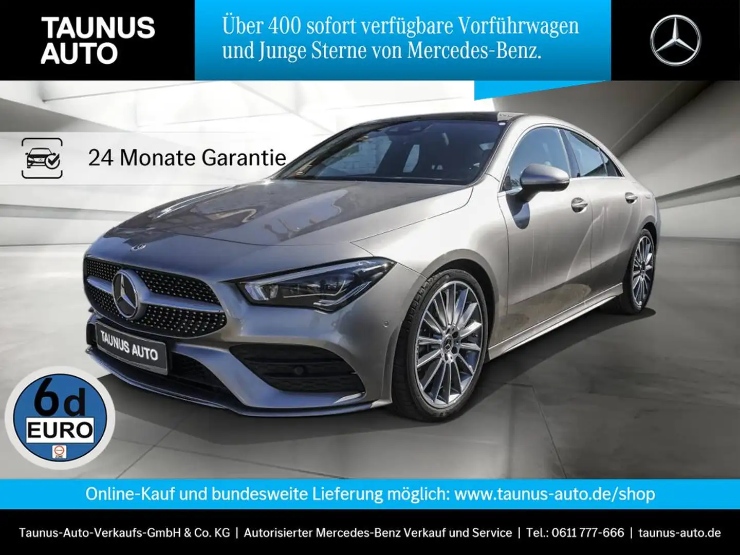 Mercedes-Benz CLA 250 4M COUPE AMG-LINE PANO SITZKLIMA STH. HUD Silber - 1