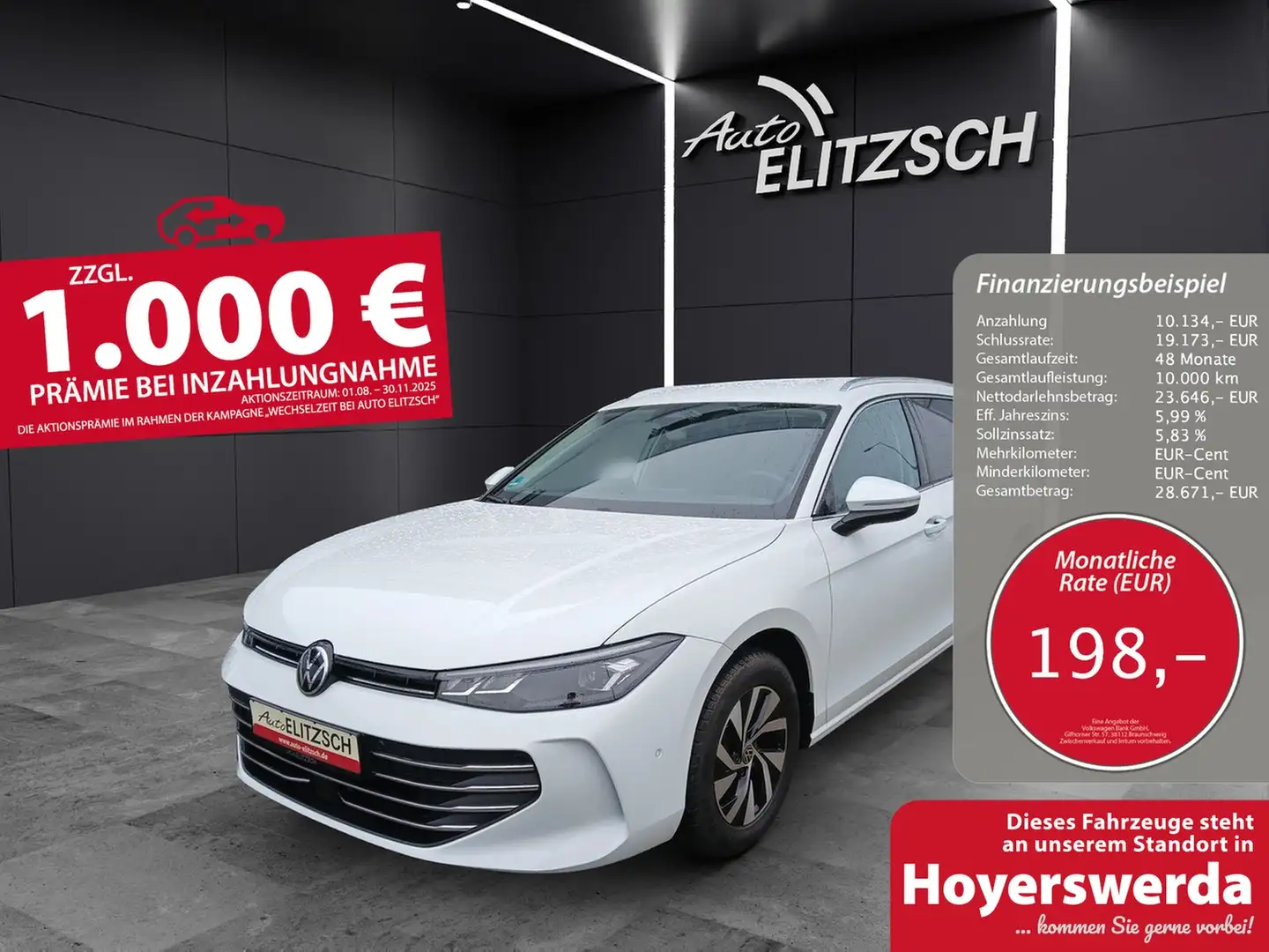 Volkswagen Passat eTSI Business DSG LED Navi AID HUD ACC PDC SH LM Weiß - 1