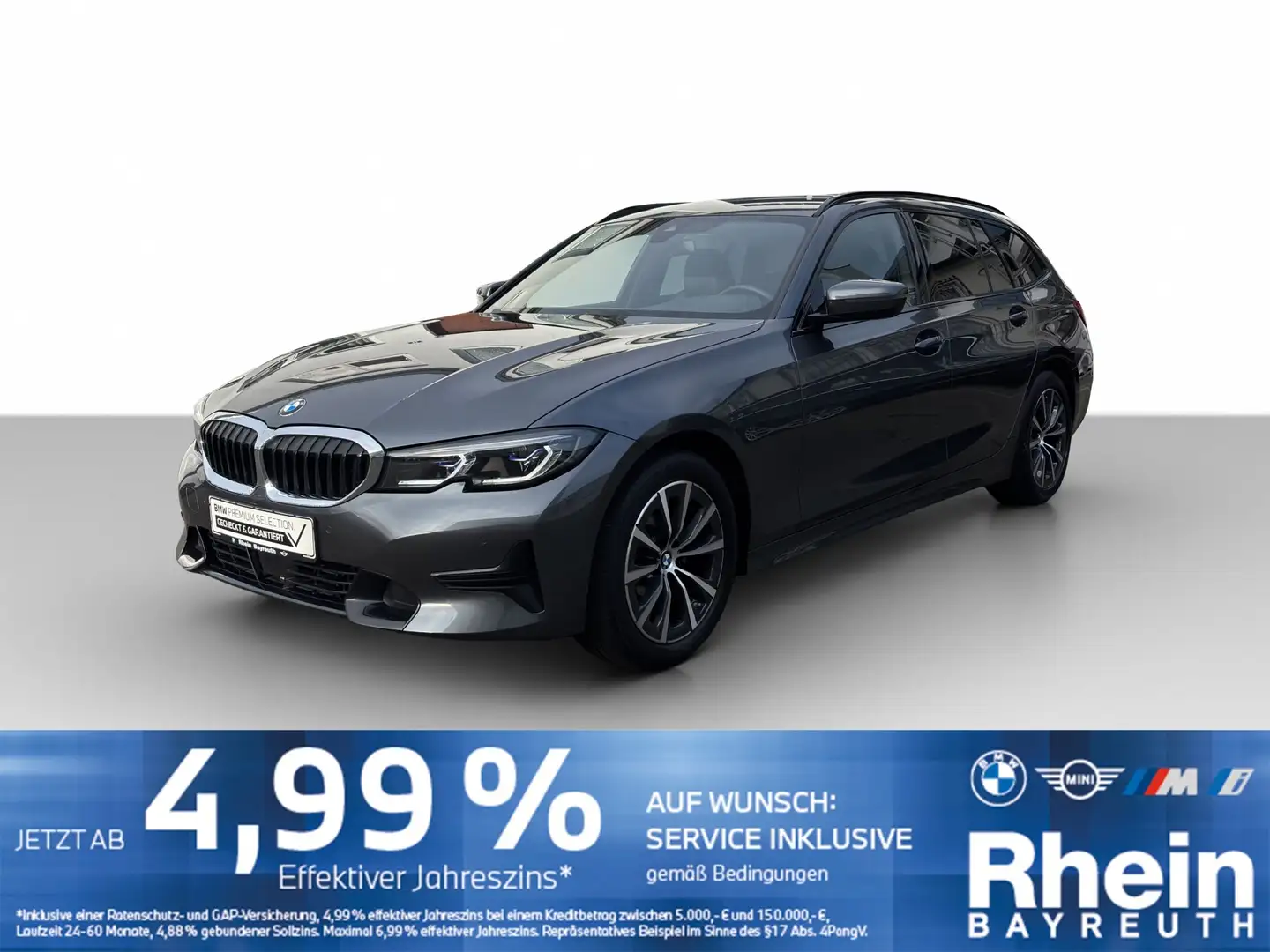 BMW 320 d Touring Sport Line Navi Laser ACC AHK Hifi Gris - 1